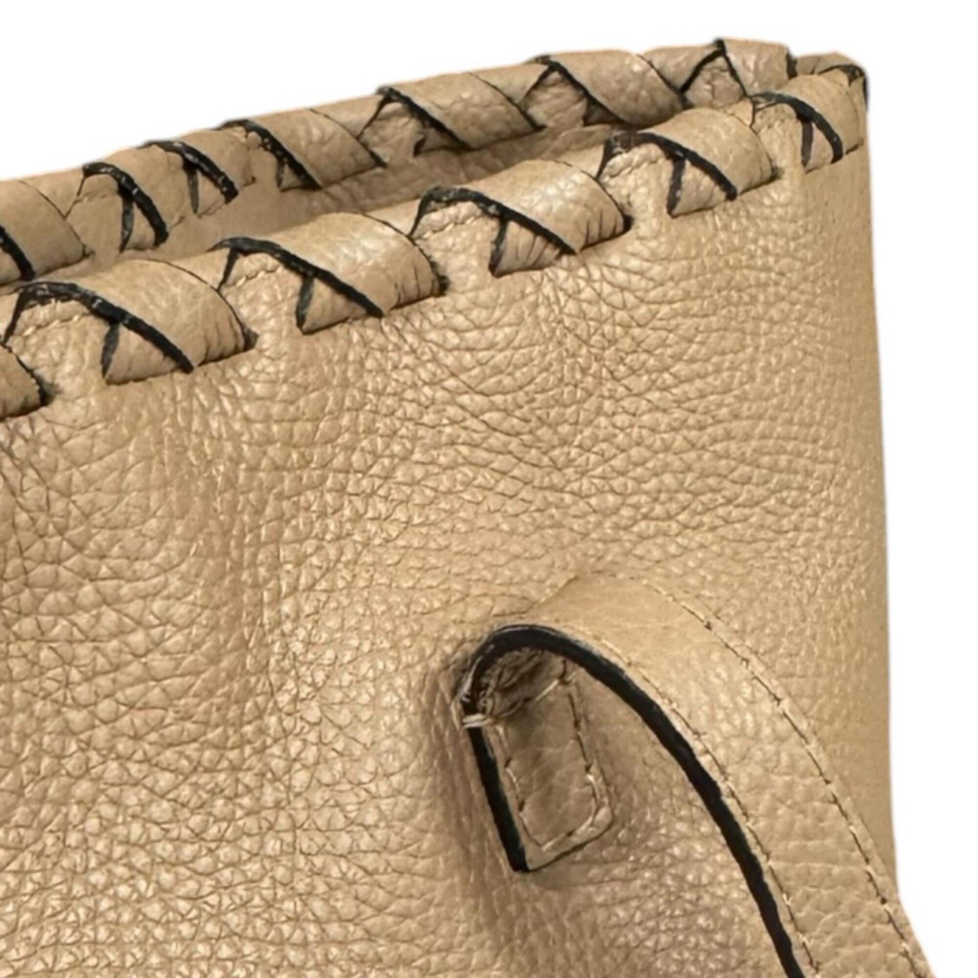 Gucci Bamboo Beige Leather Tote Bag (Pre-Owned)