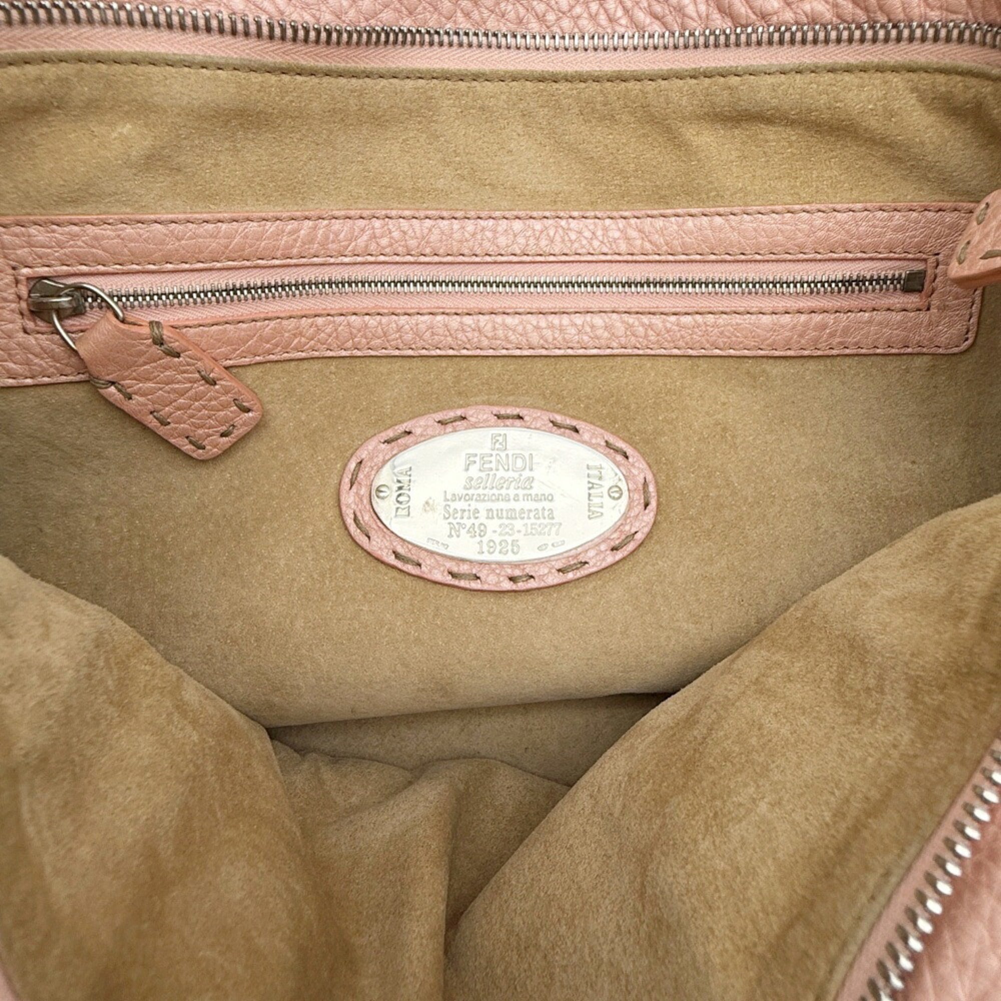 Fendi Pink Leather Tote Bag (Pre-Owned)