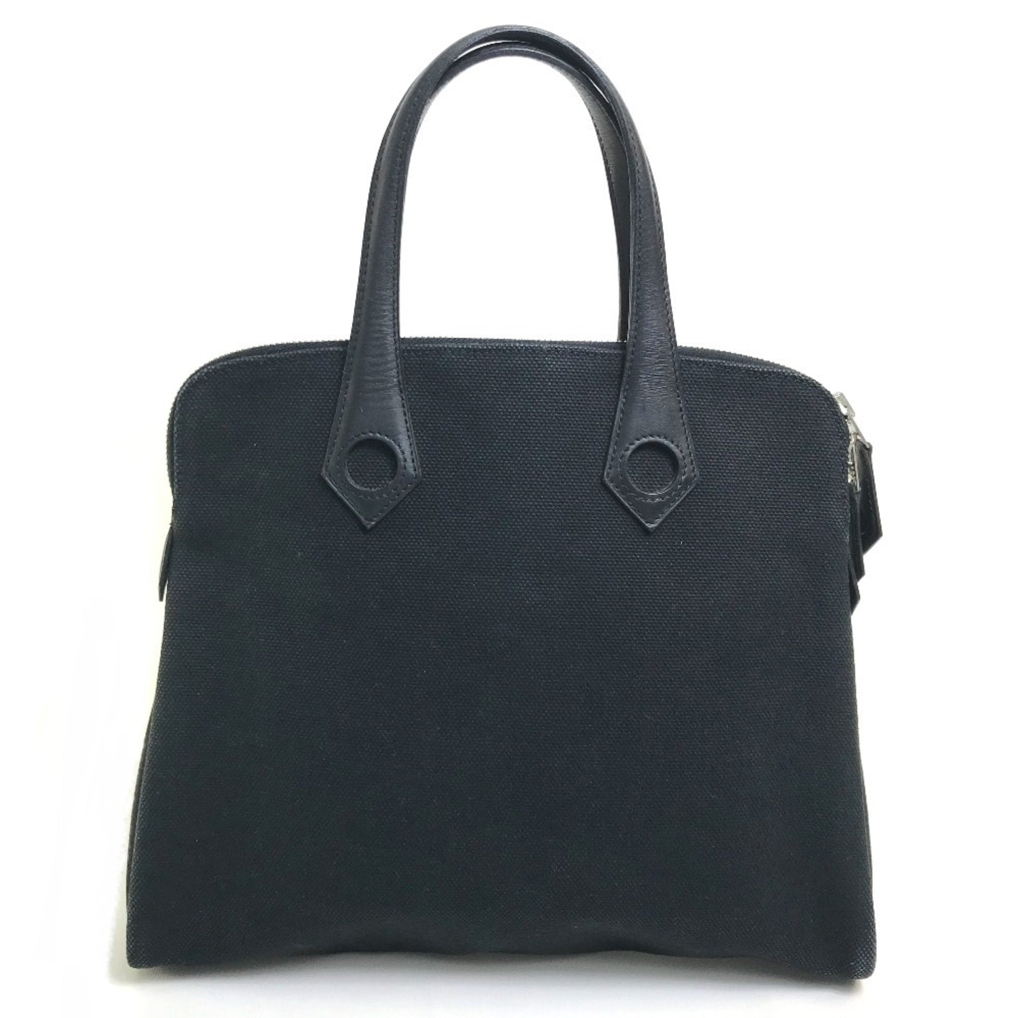 Hermes Black Toile H Handbag Tote Bag (Pre-Owned)