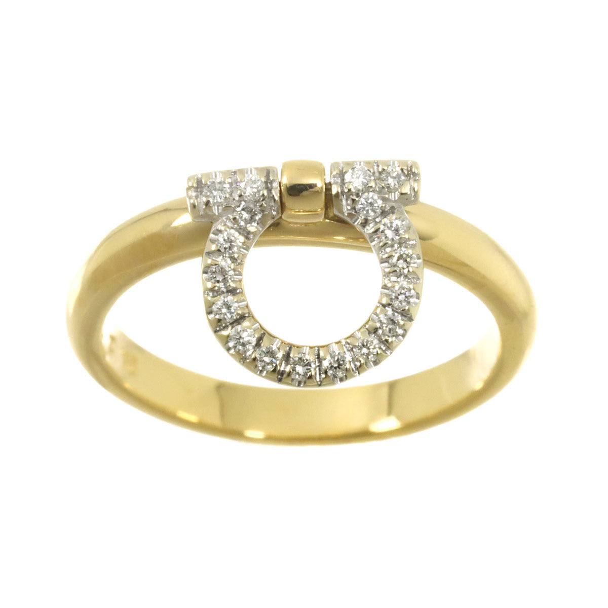 Salvatore Ferragamo White Gold Yellow Gold Yellow Gold (18K) White Gold (18K) Band Ring (Pre-Owned)