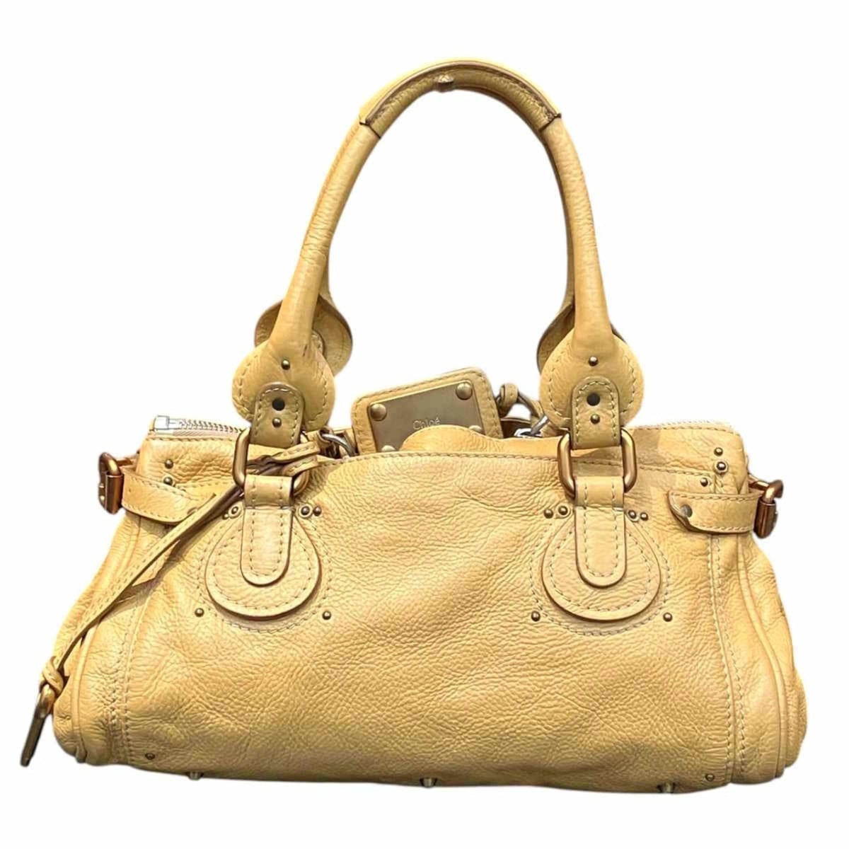 Chloé Paddington Beige Leather Handbag (Pre-Owned)