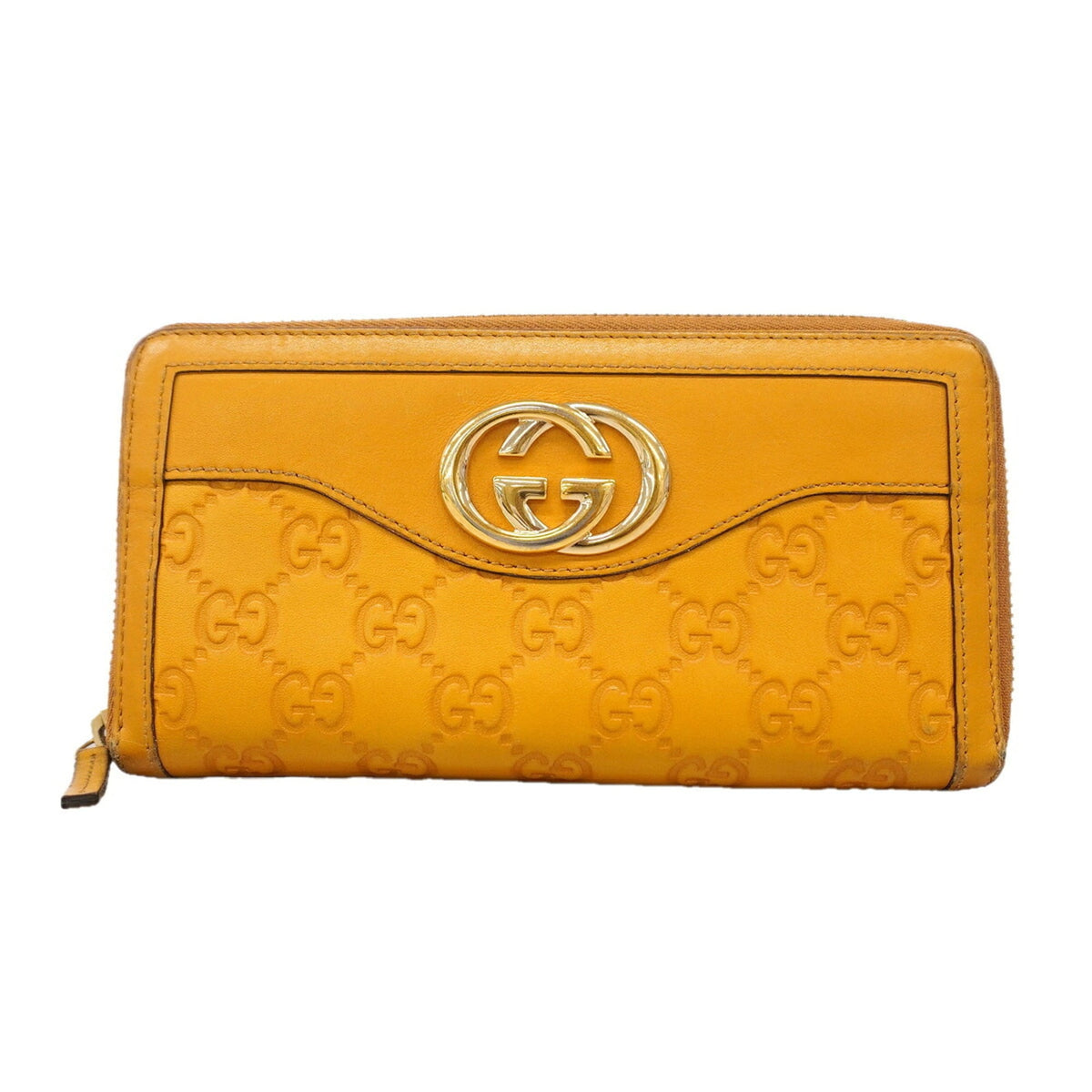 Gucci Yellow Leather Long Wallet (Bi-Fold) (Pre-Owned)