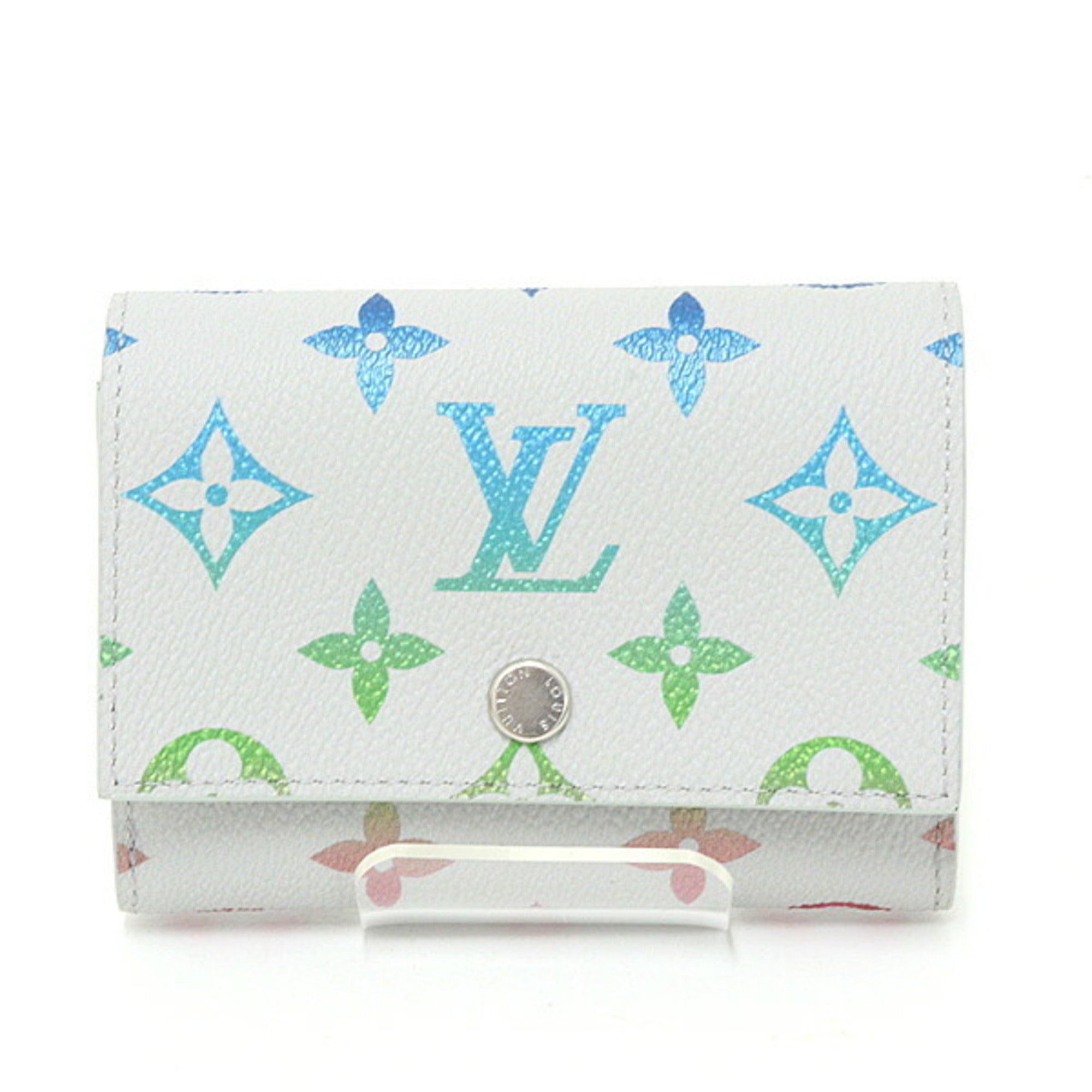 Louis Vuitton Gray Multi-Color Canvas Wallet (Tri-Fold) (Pre-Owned)