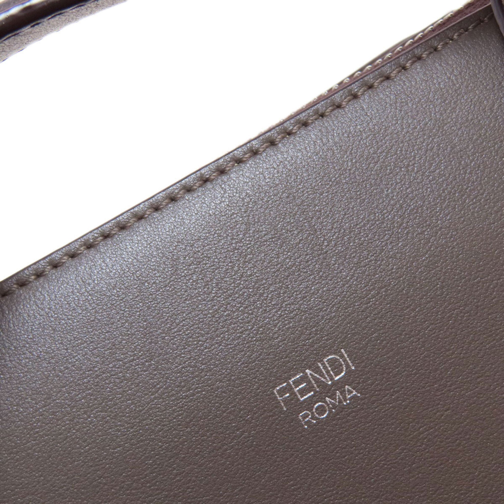 Fendi Gray Leather Handbag (Pre-Owned)