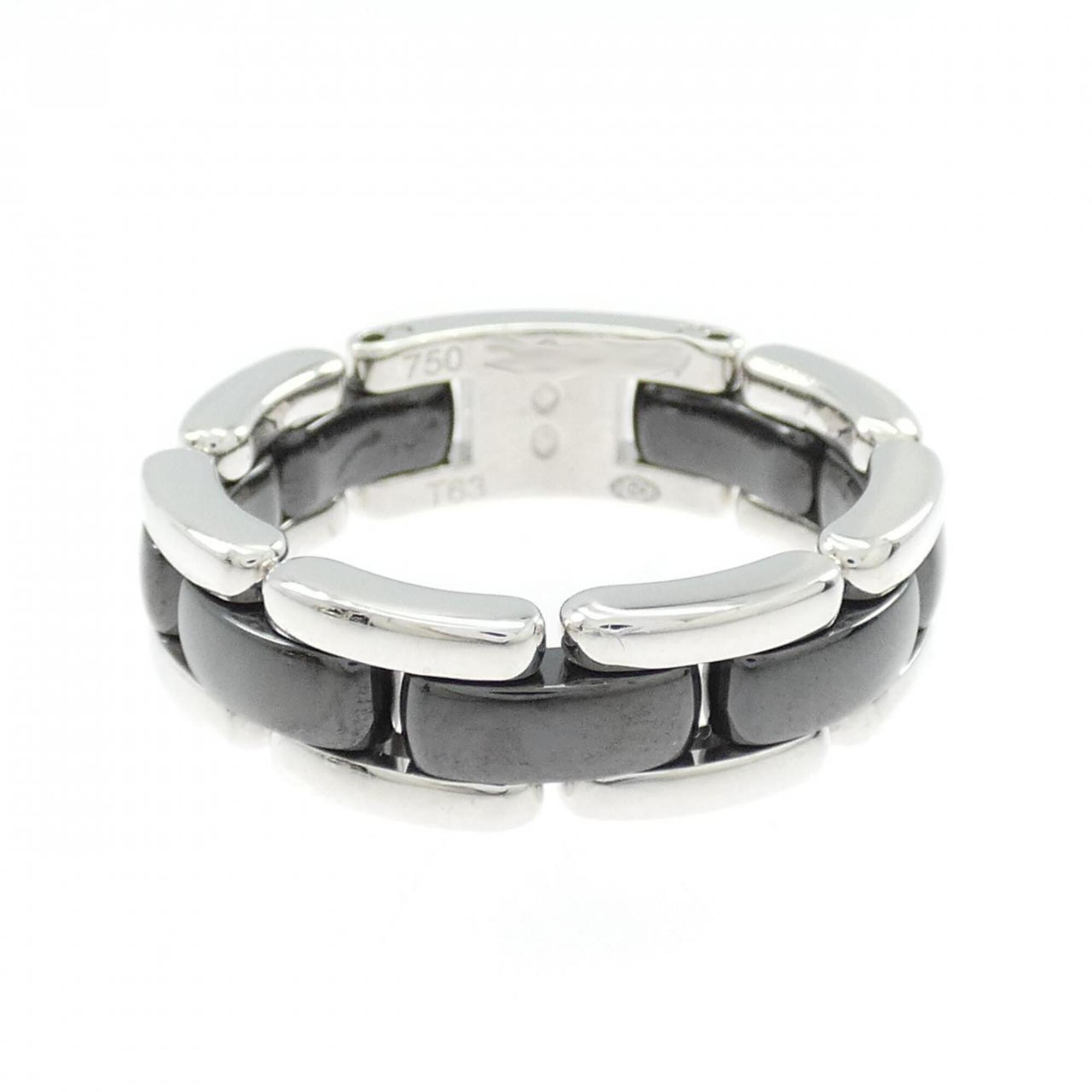 Chanel White Gold White Gold (18K) Ceramic Band Ring (Pre-Owned)