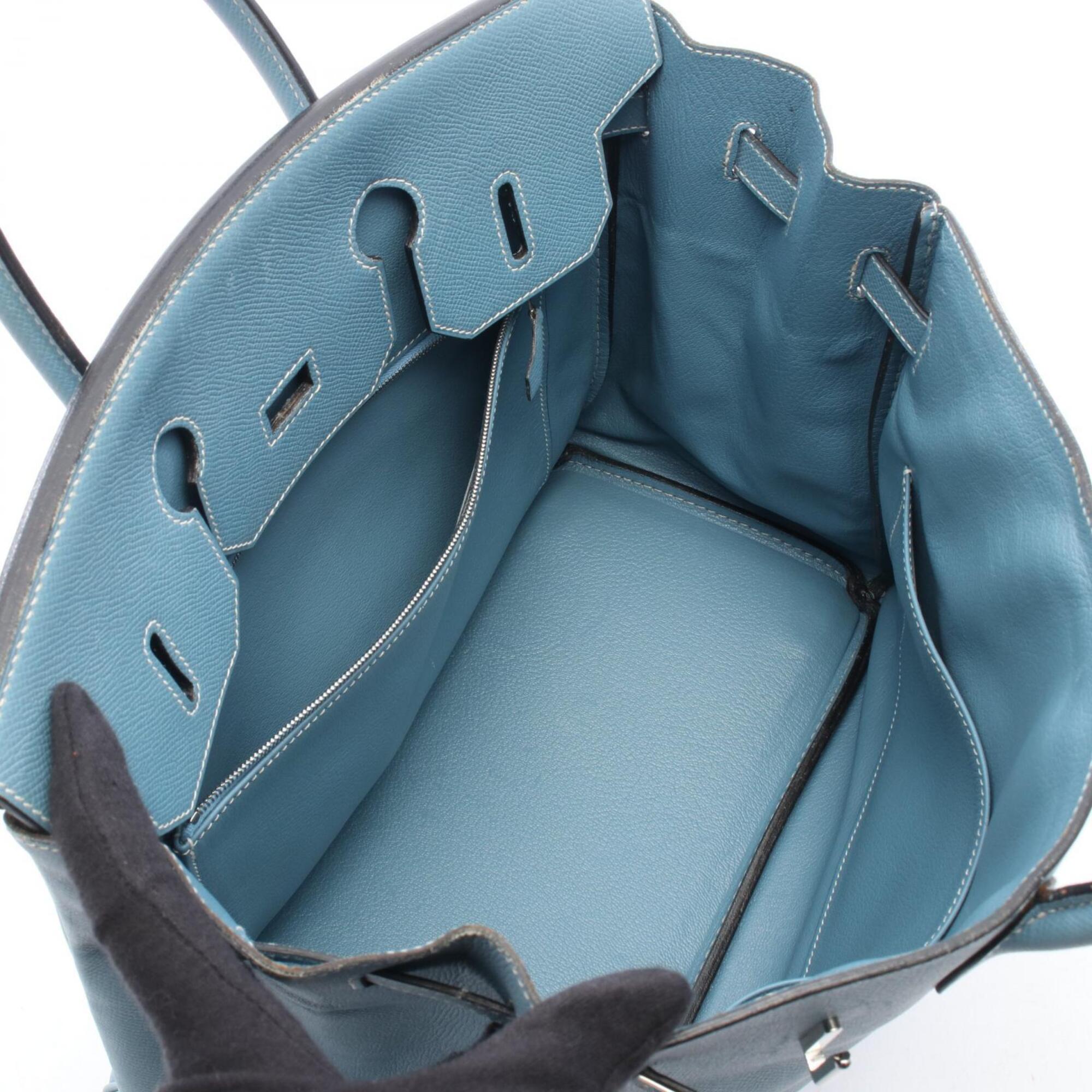 Hermes Blue Epsom Leather Handbag (Pre-Owned)