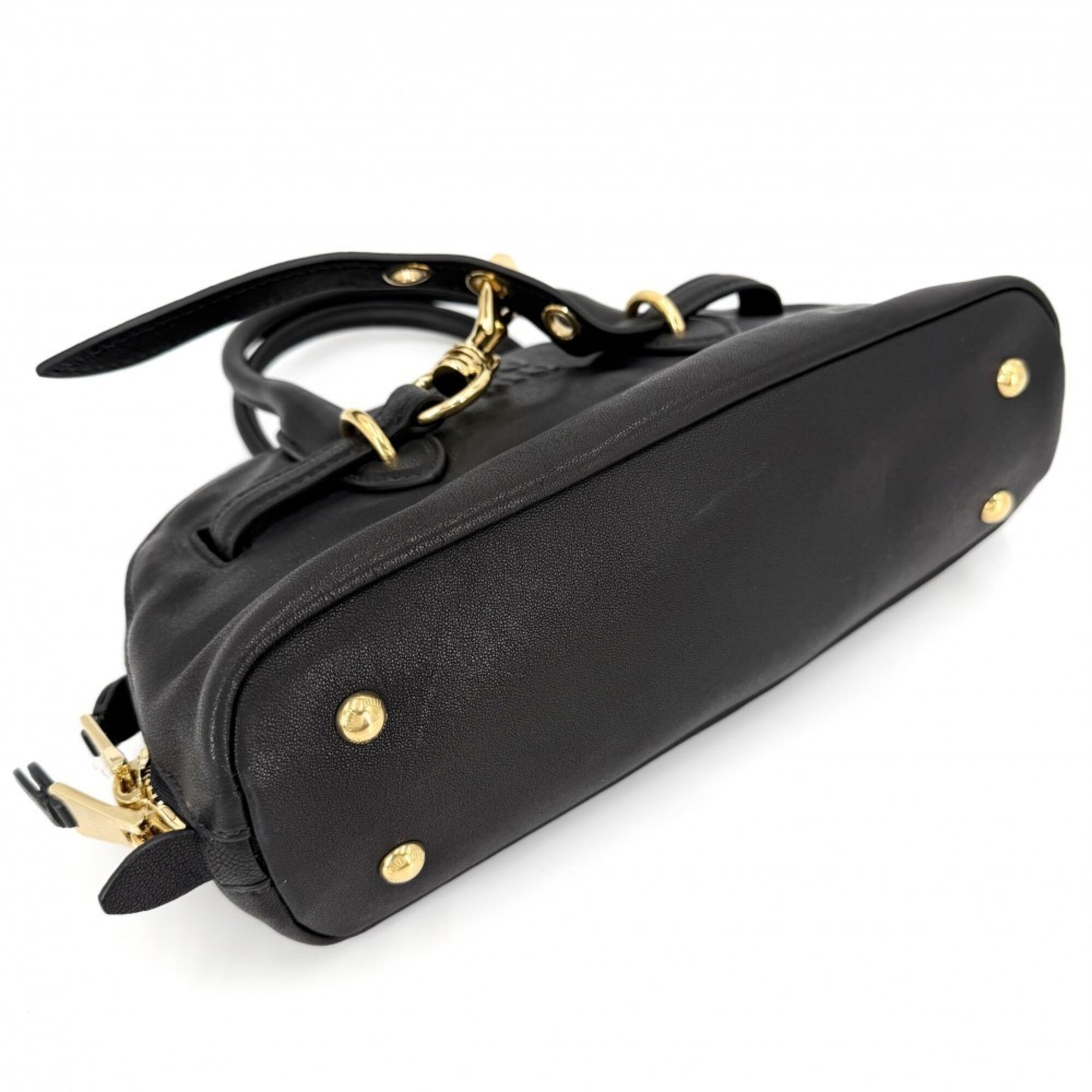 Miu Miu Black Leather Handbag Shoulder Bag (Pre-Owned)
