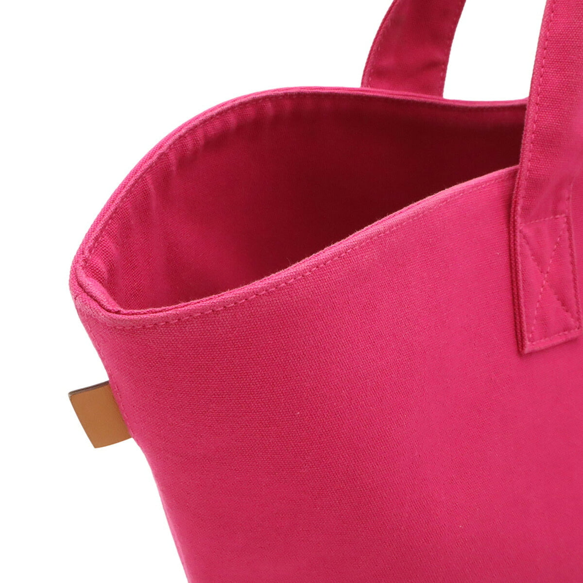 Hermes Fuchsia Canvas Handbag Tote Bag (Pre-Owned)