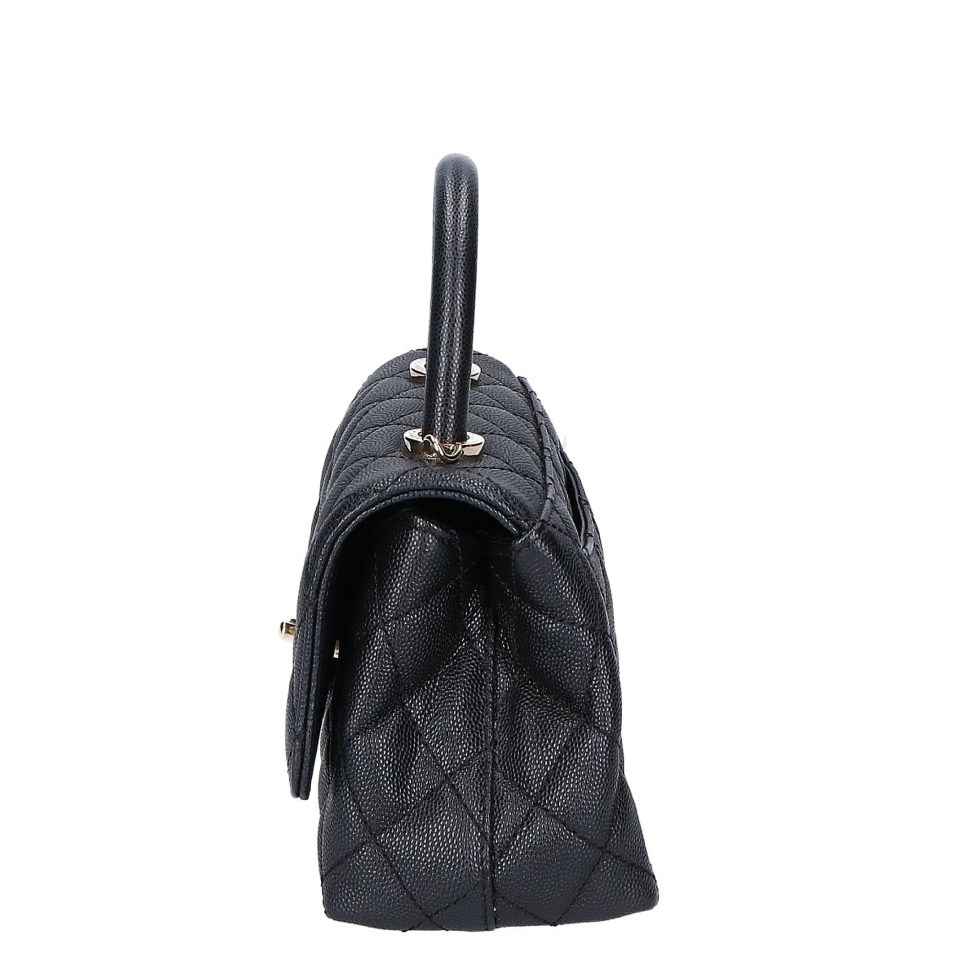 Chanel Black Grained Calfskin Shoulder Bag (Pre-Owned)