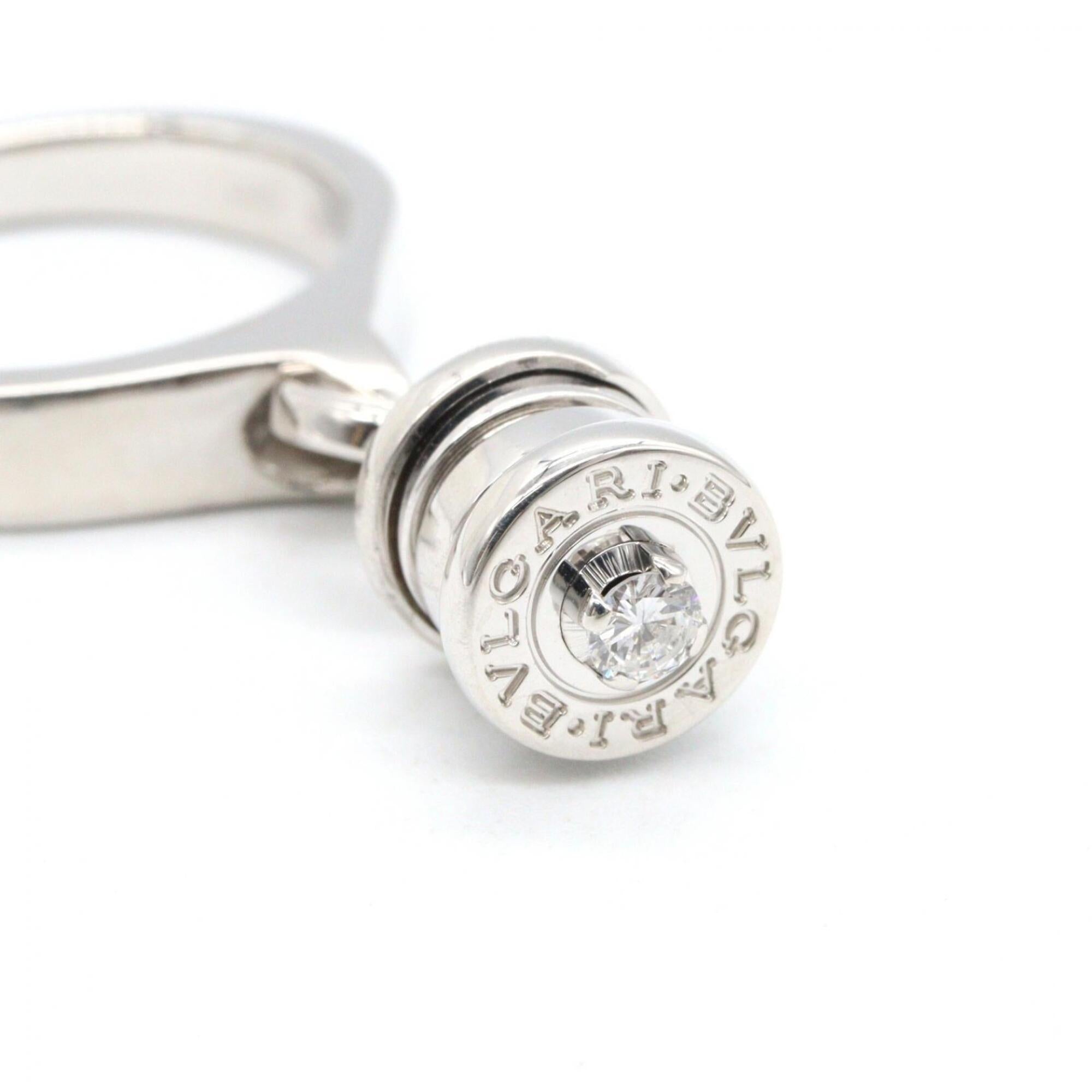 Bvlgari Silver Clear White Gold (18K) Band Ring (Pre-Owned)