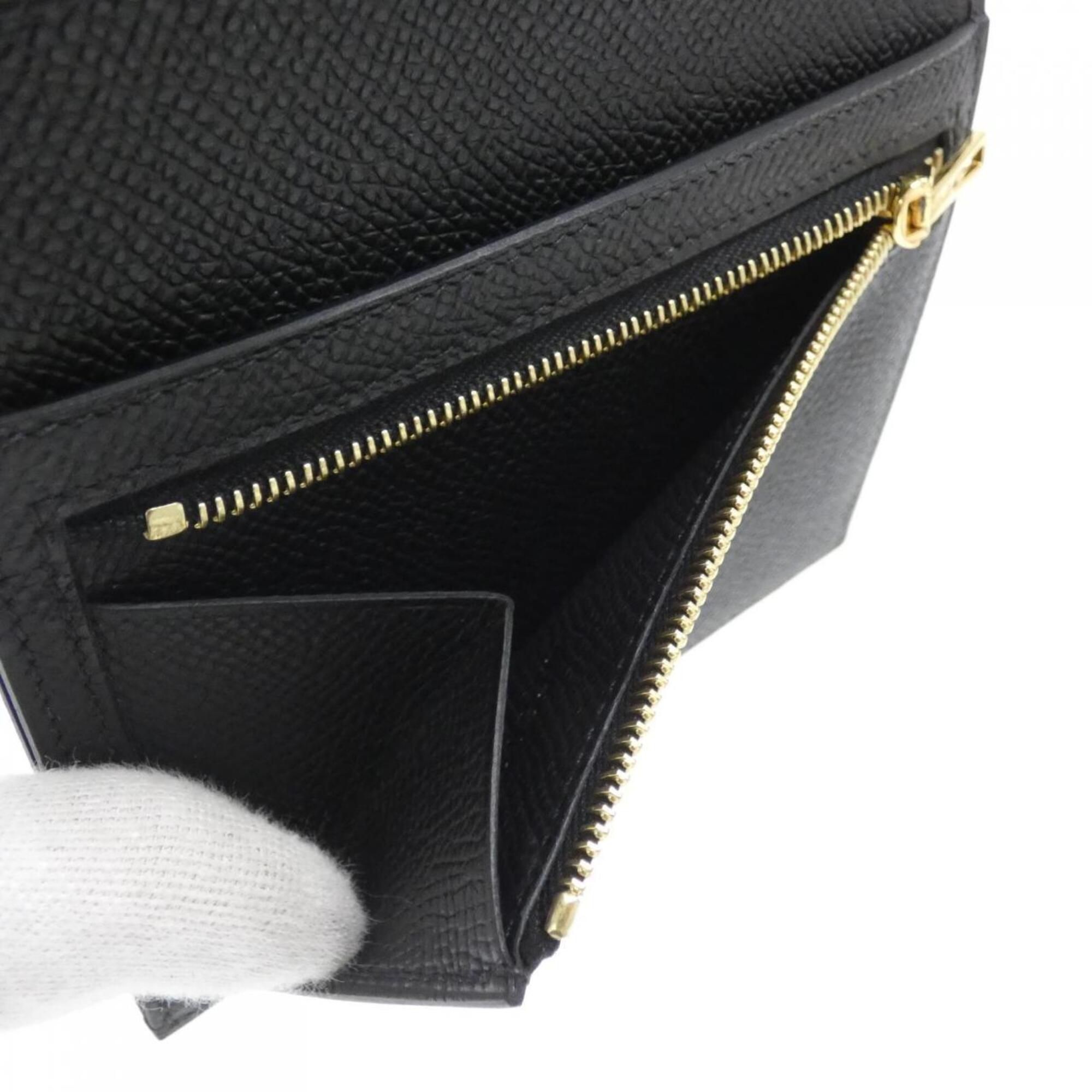 Hermes Black Epsom Leather Wallet (Bi-Fold) (Pre-Owned)