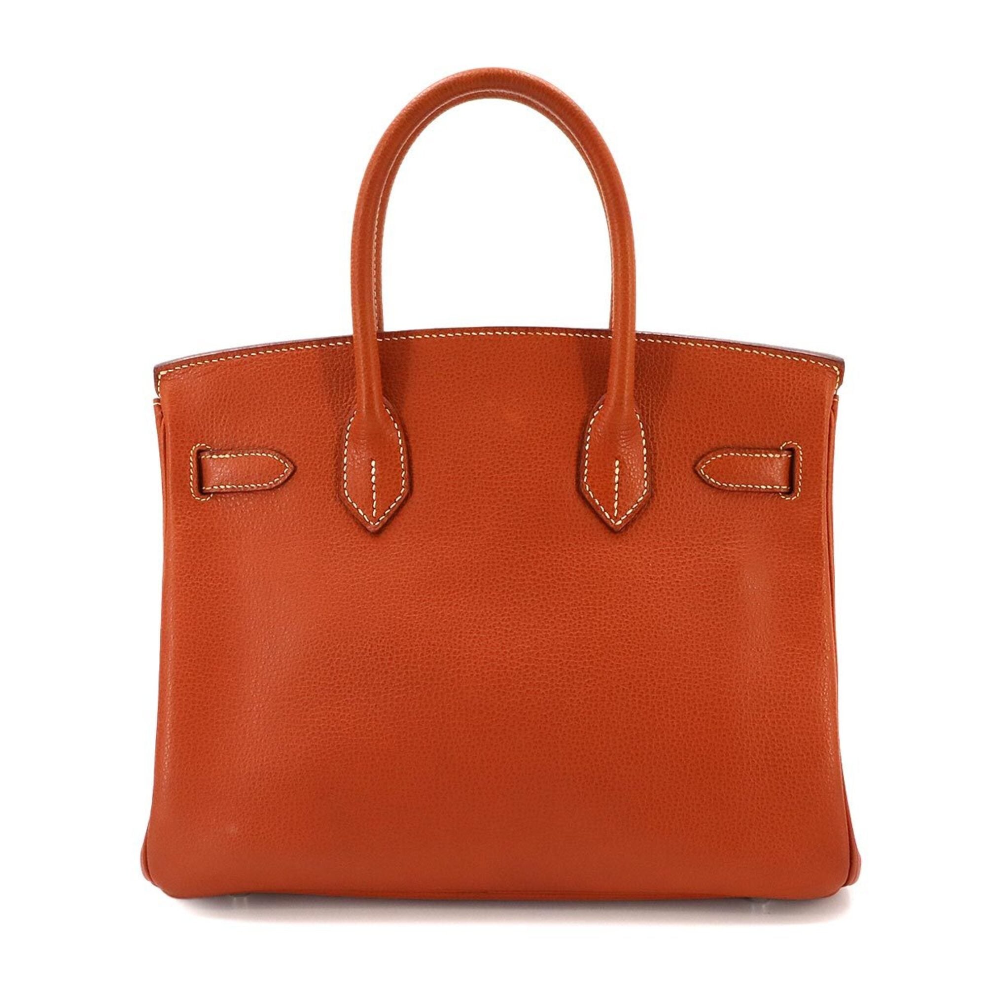 Hermes Brique Vache Liegee Leather Handbag (Pre-Owned)