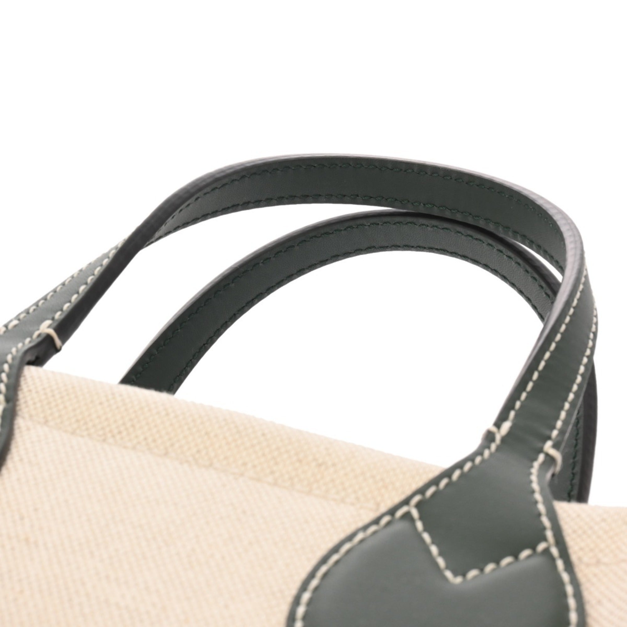 Gucci Beige Canvas Leather Handbag (Pre-Owned)