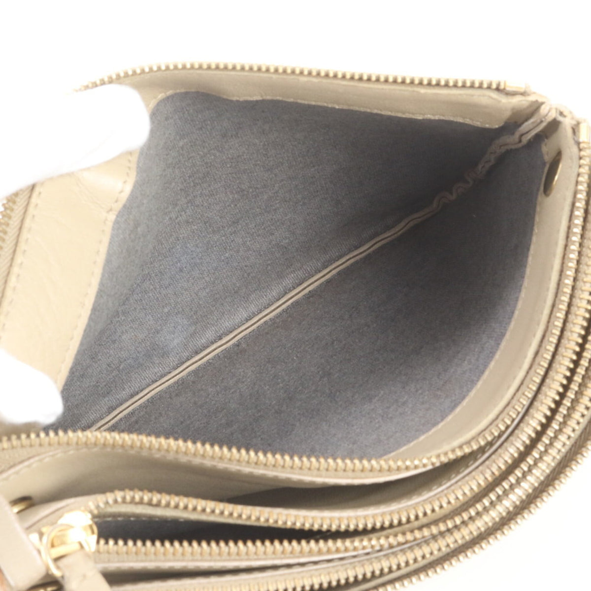 Celine Beige Leather Crossbody Bag Shoulder Bag (Pre-Owned)