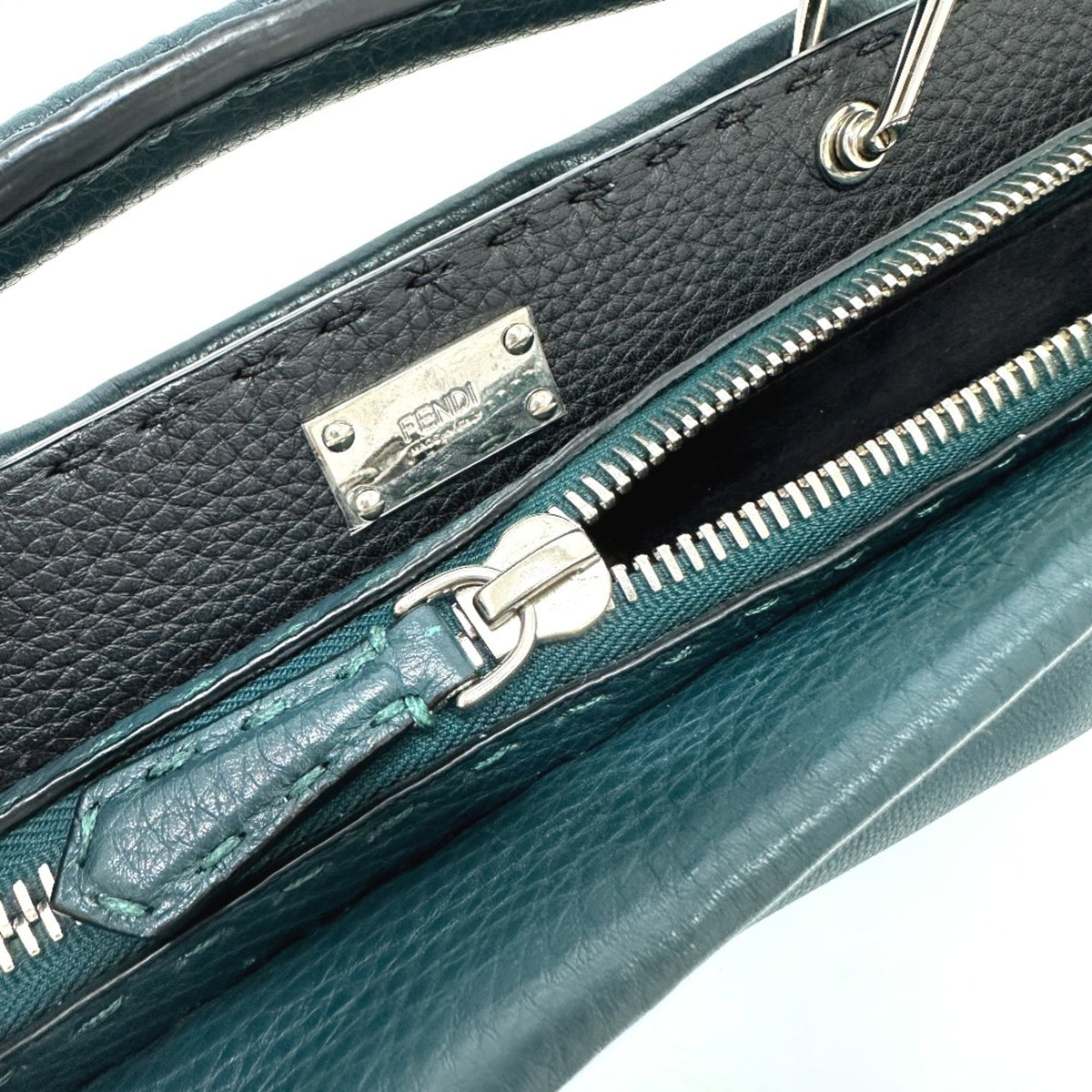 Fendi Blue Leather Briefcase (Pre-Owned)