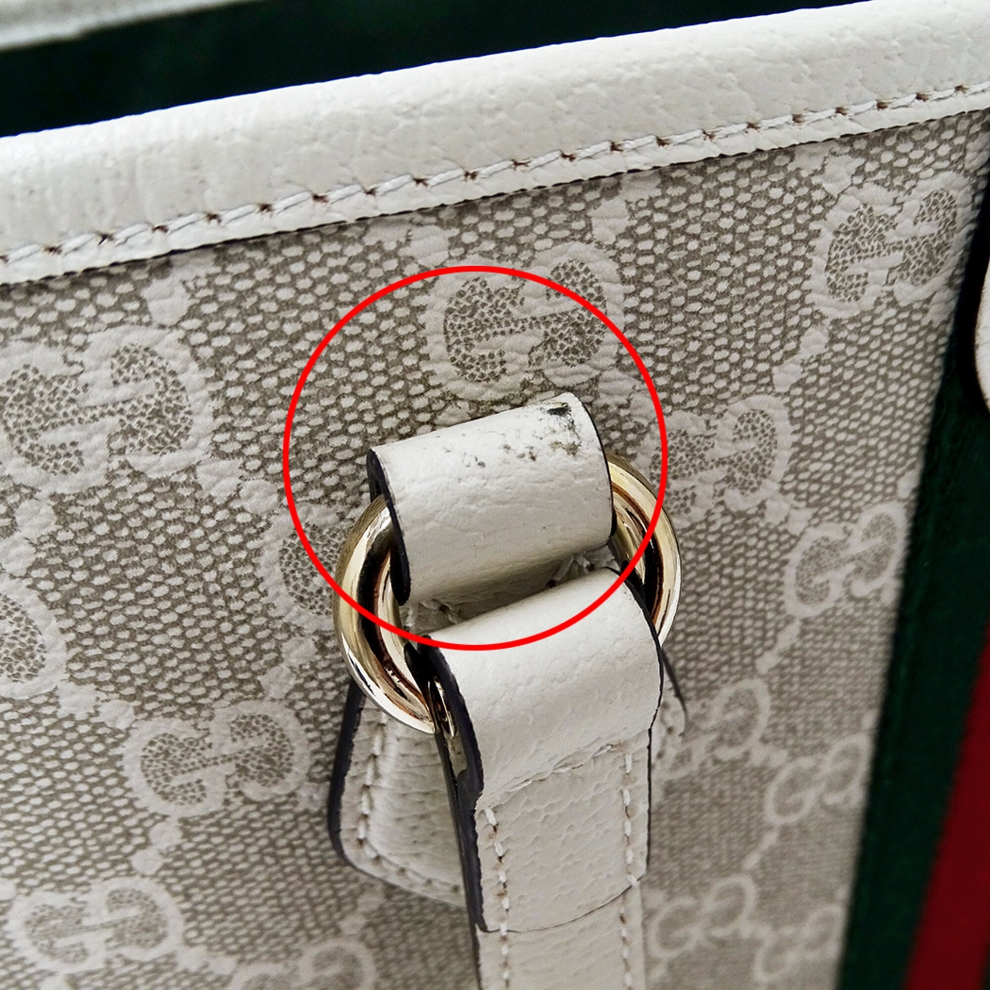Gucci Beige White Gg Supreme Canvas Handbag Tote Bag (Pre-Owned)
