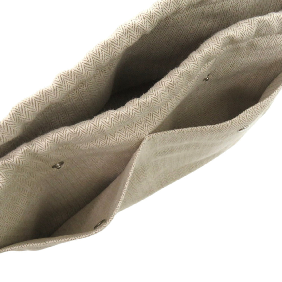 Hermes Beige Brown Cotton Pouch (Pre-Owned)