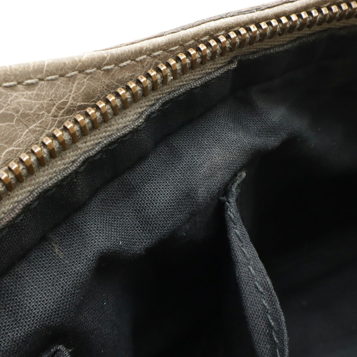 Balenciaga Grayish Leather Clutch Bag Pochette Shoulder Bag (Pre-Owned)