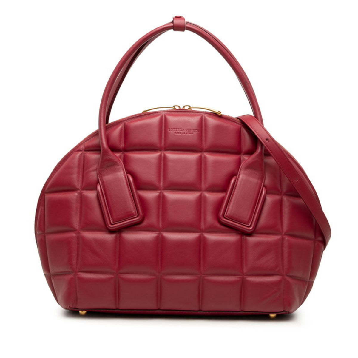 Bottega Veneta Red Color Leather Handbag Shoulder Bag (Pre-Owned)