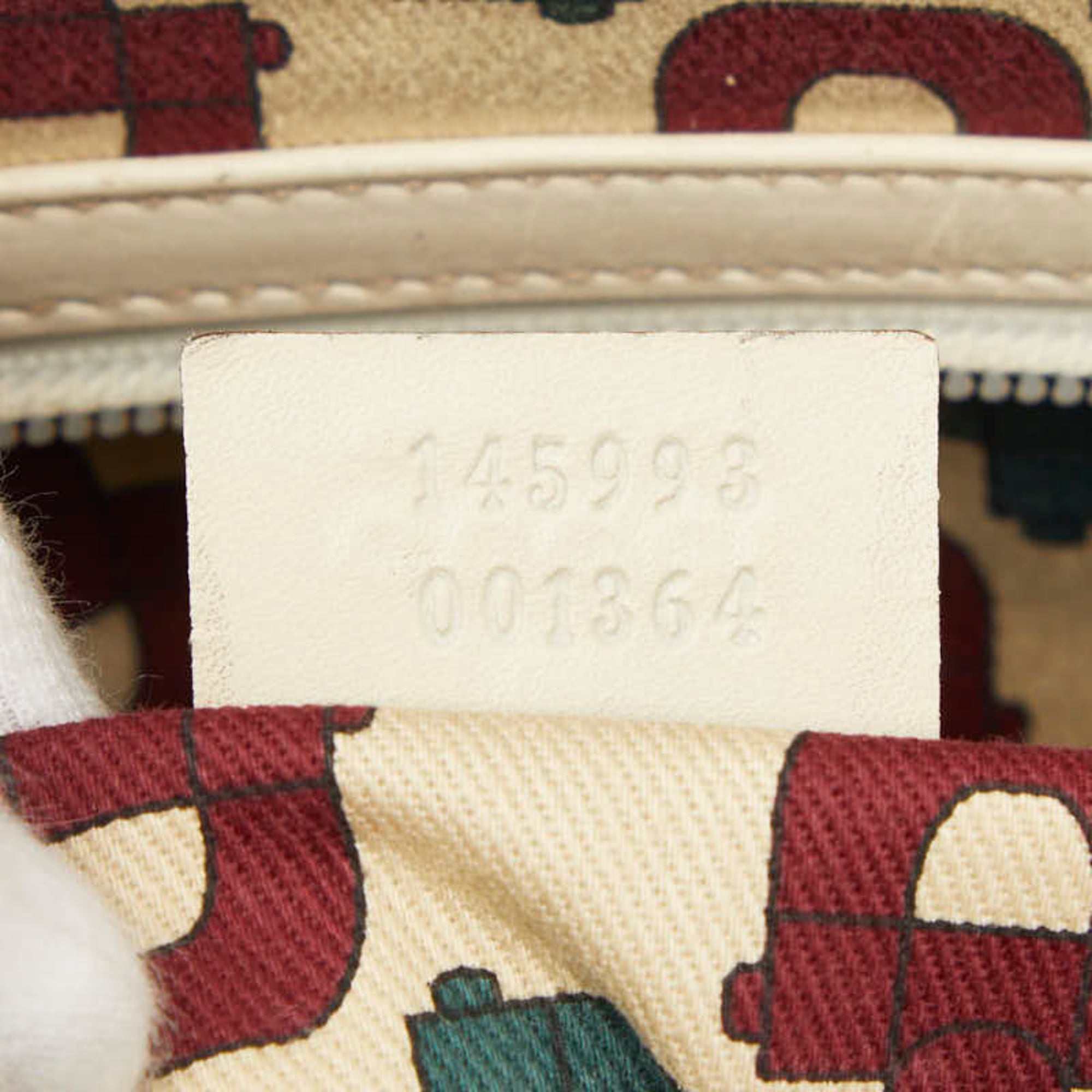 Gucci Ivory Leather Shoulder Bag Tote Bag (Pre-Owned)