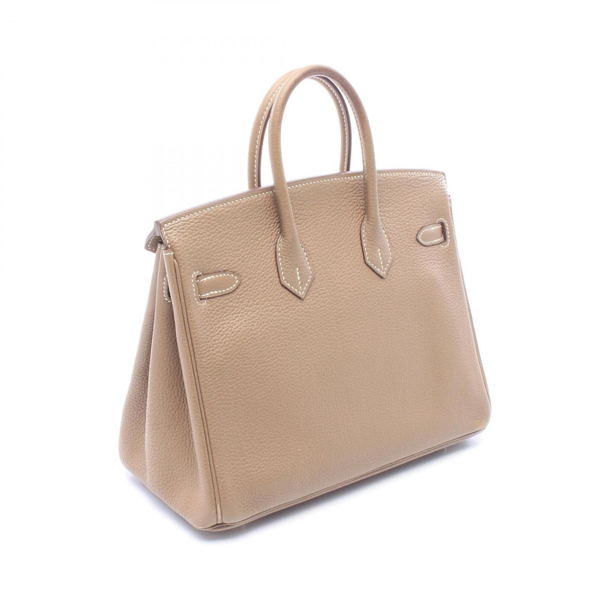 Hermes Etoupe Gray Gray Togo Leather Leather Handbag (Pre-Owned)