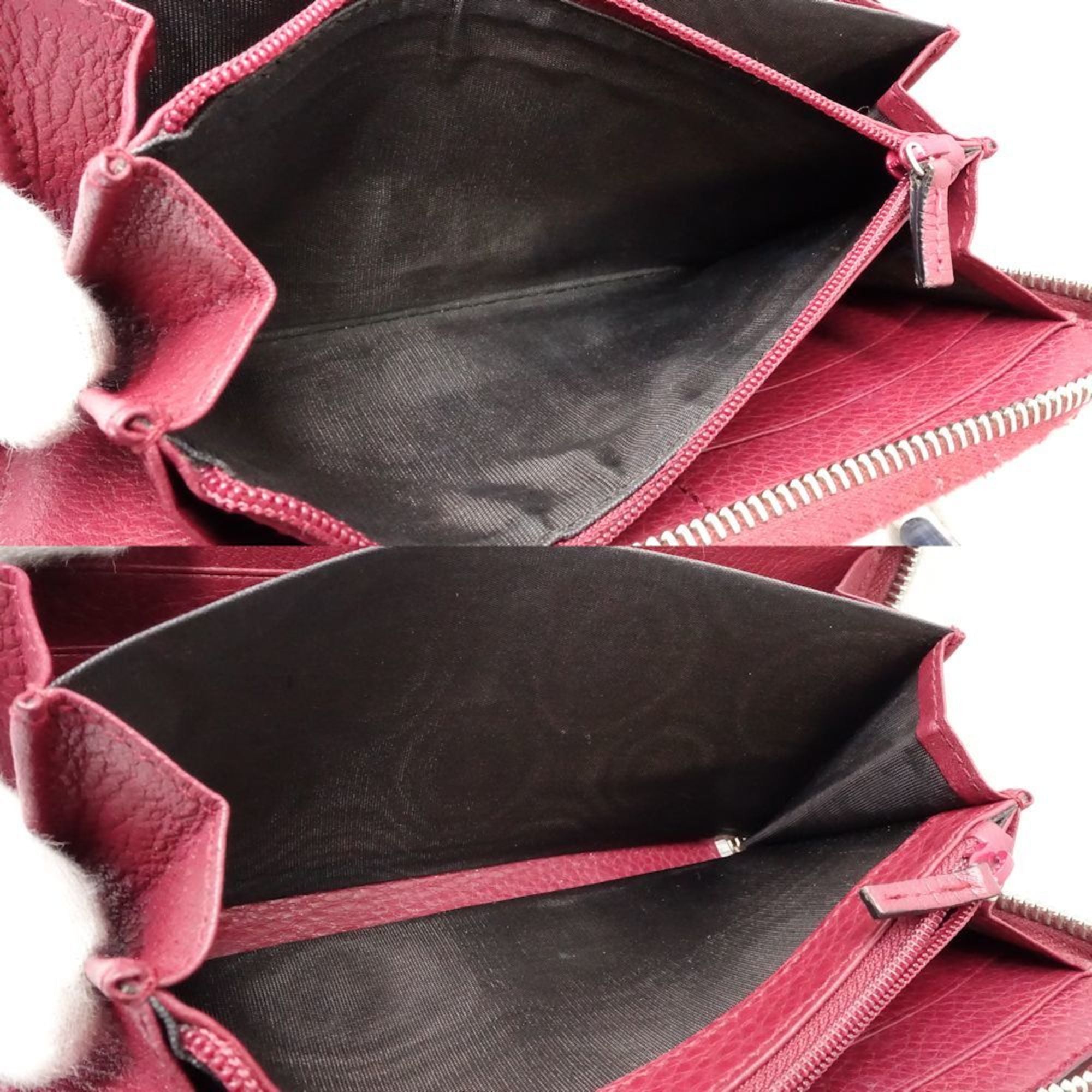 Gucci Soho Bordeaux Leather Long Wallet (Bi-Fold) (Pre-Owned)