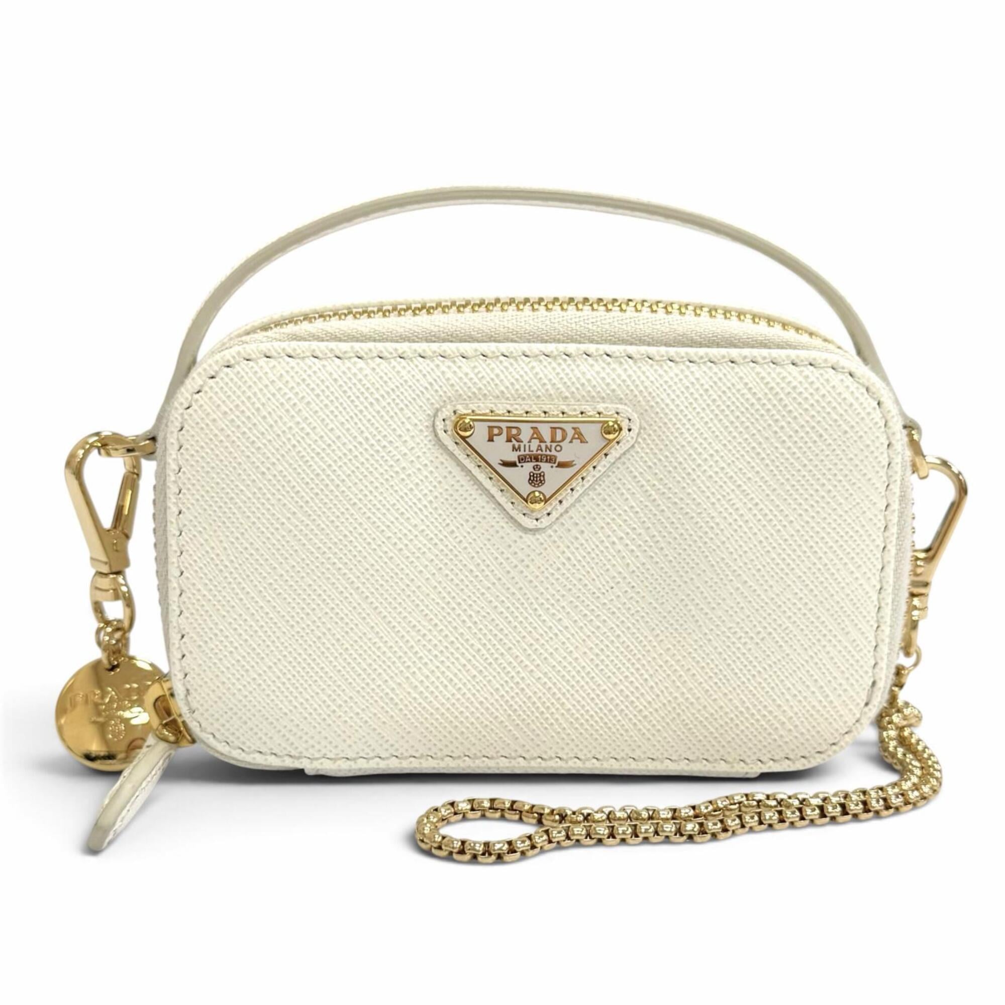 Prada White Leather Pouch (Pre-Owned)