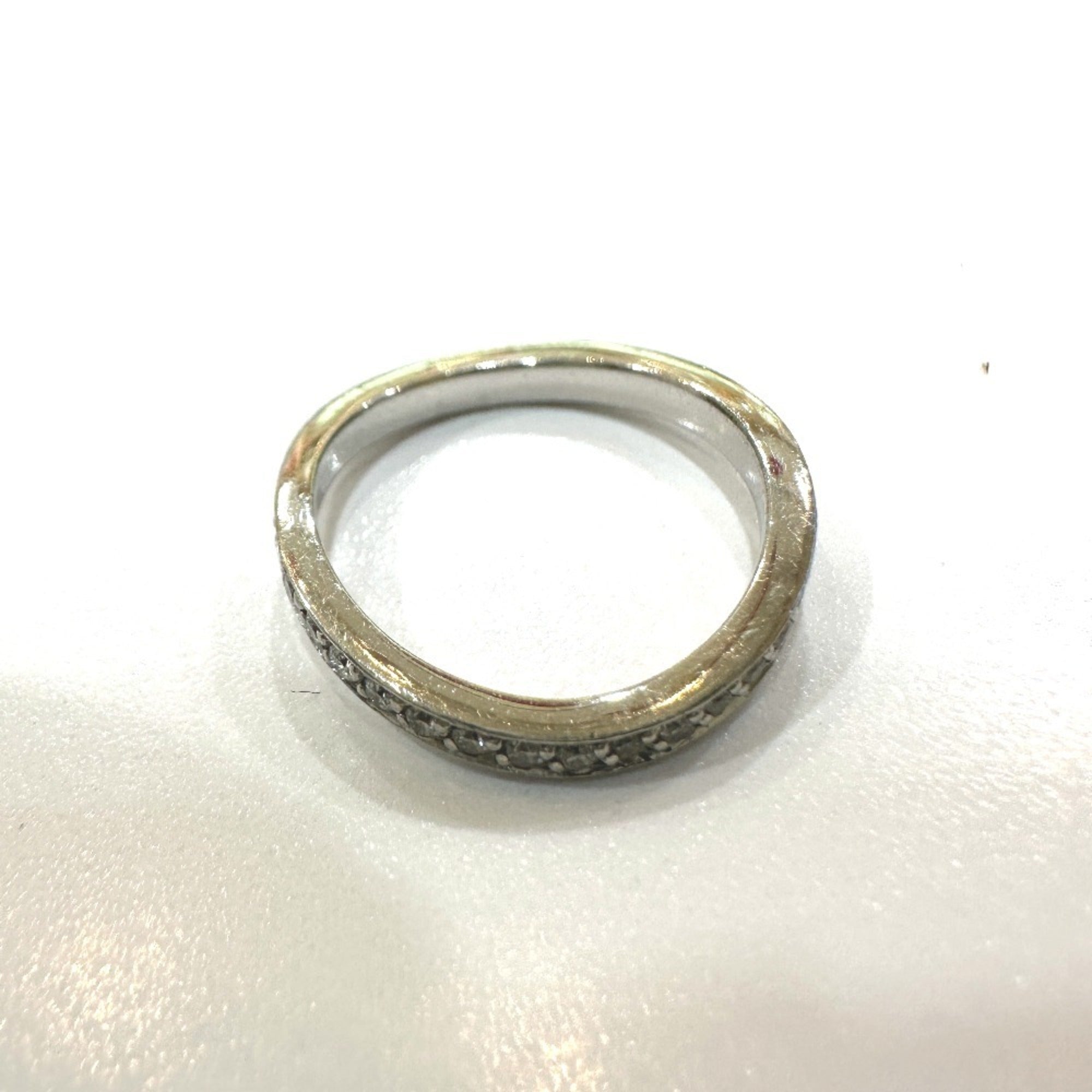 Chanel Silver Platinum 950 Band Ring (Pre-Owned)