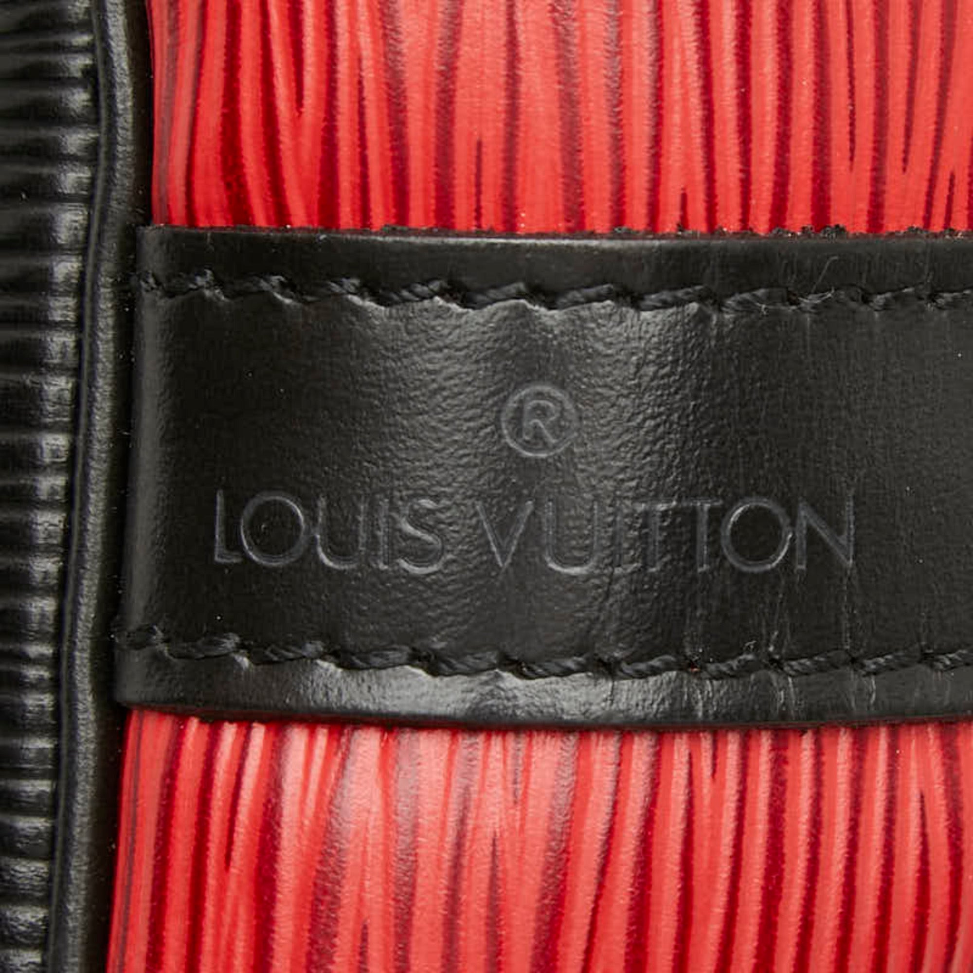 Louis Vuitton Castilian Red Noir Leather Shoulder Bag (Pre-Owned)