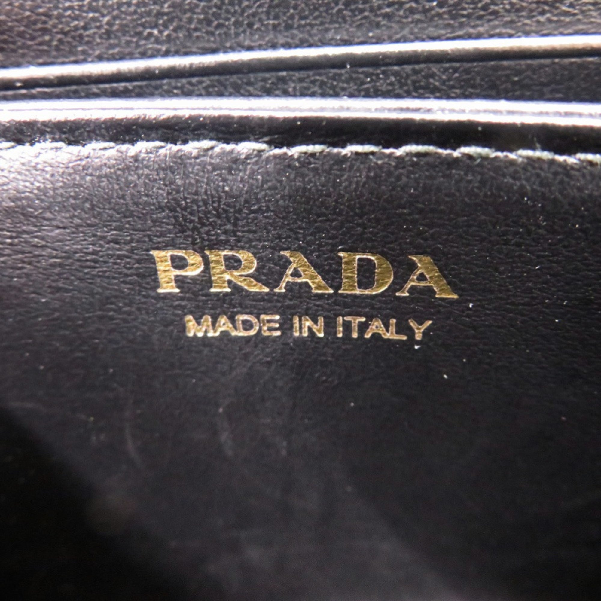 Prada Black Leather Coin Purse/Coin Case (Pre-Owned)