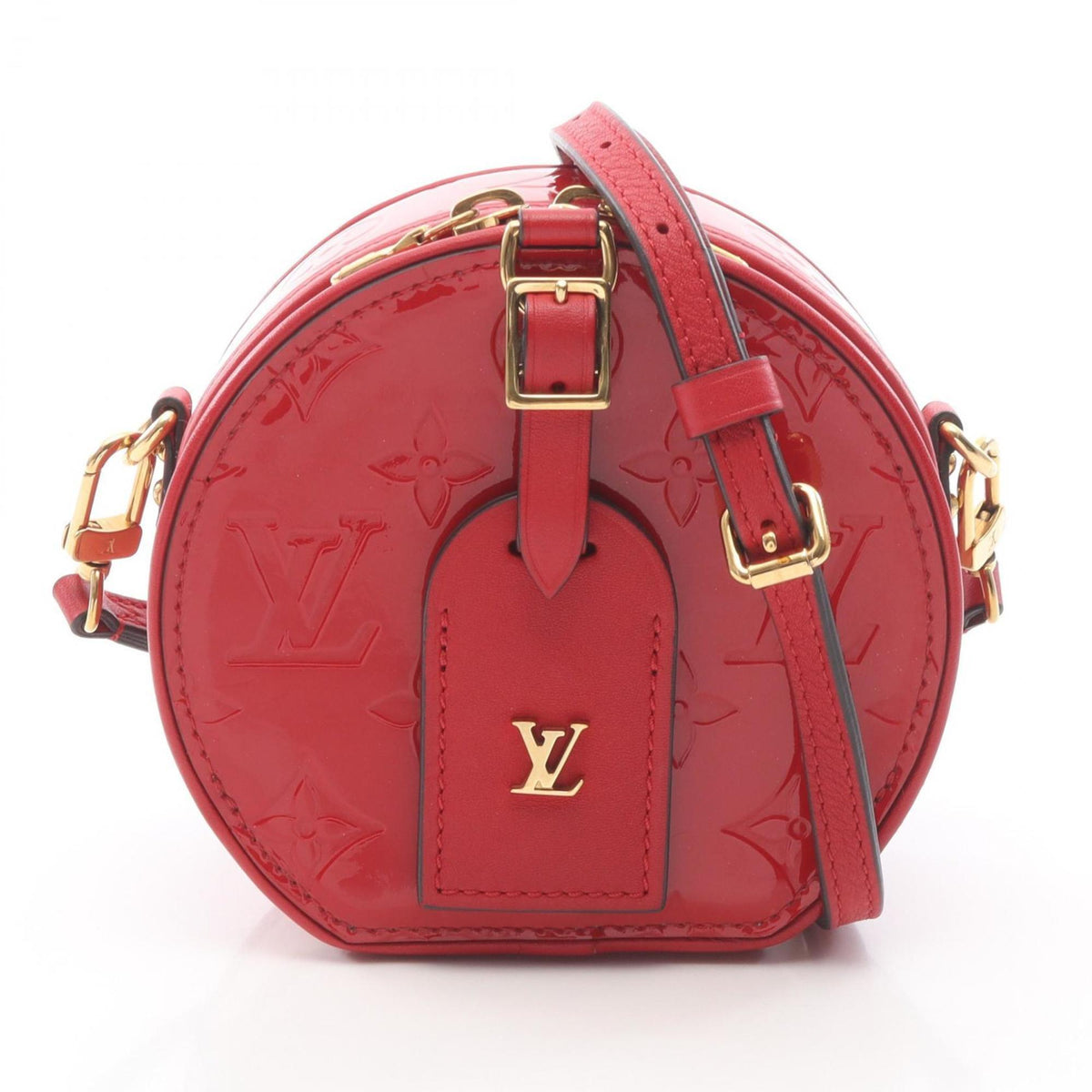 Louis Vuitton Red Color Rouge Vernis Leather Handbag Shoulder Bag (Pre-Owned)