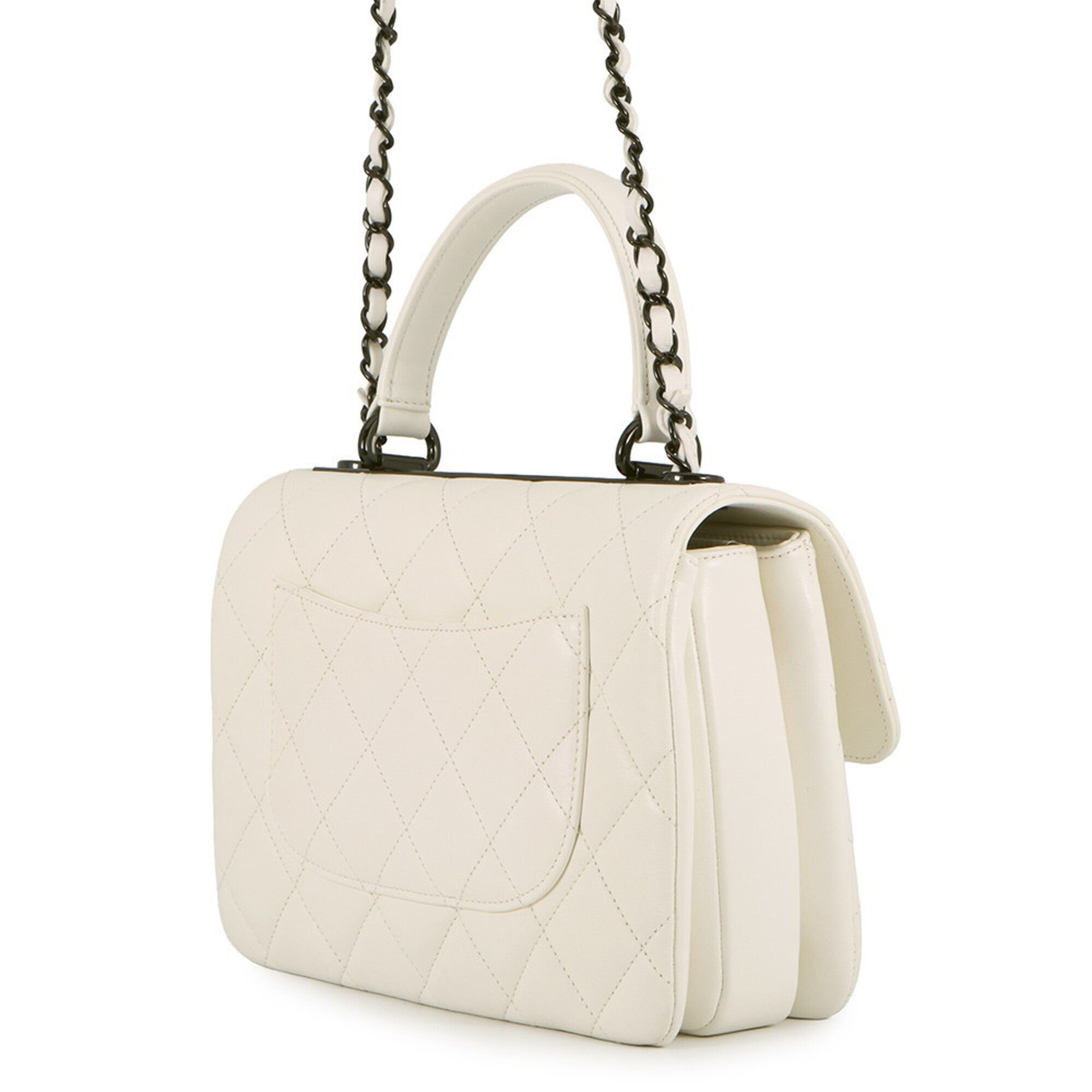 Chanel White Leather Handbag (Pre-Owned)