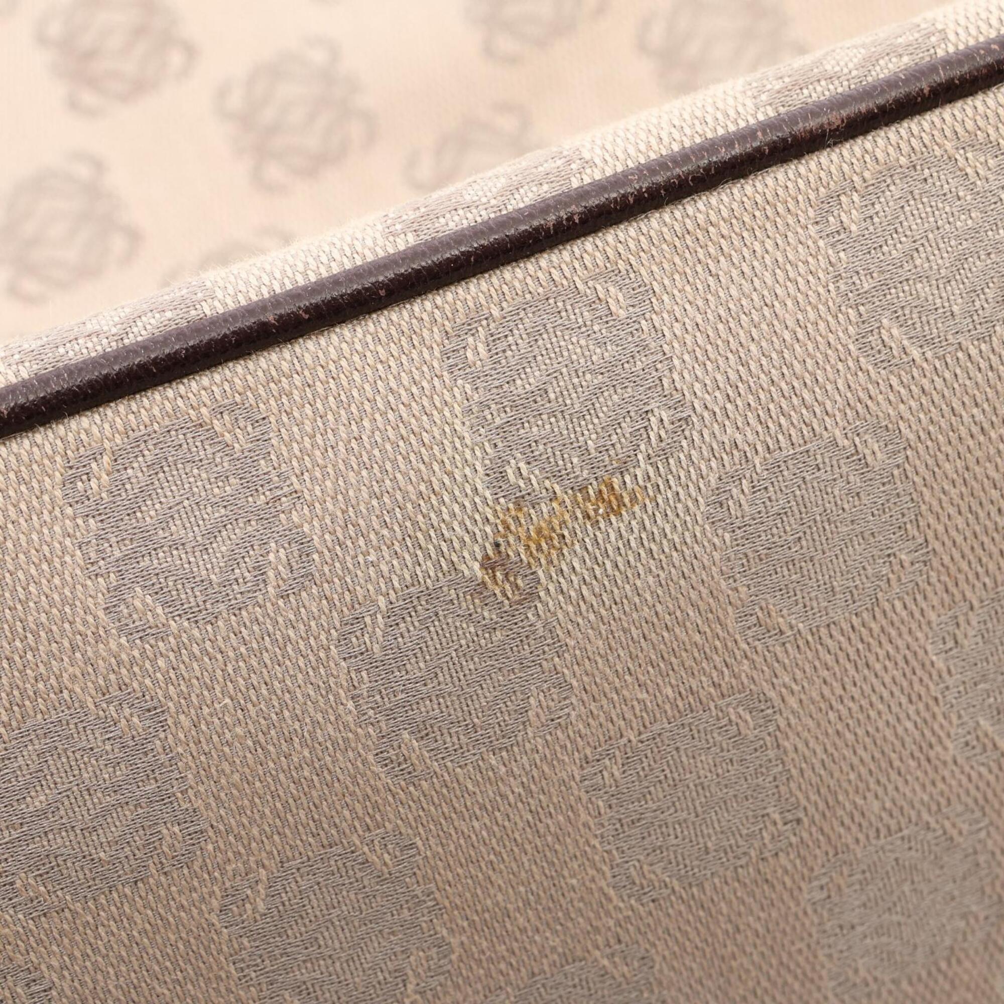 Loewe Beige Brown Canvas Leather Handbag Tote Bag (Pre-Owned)