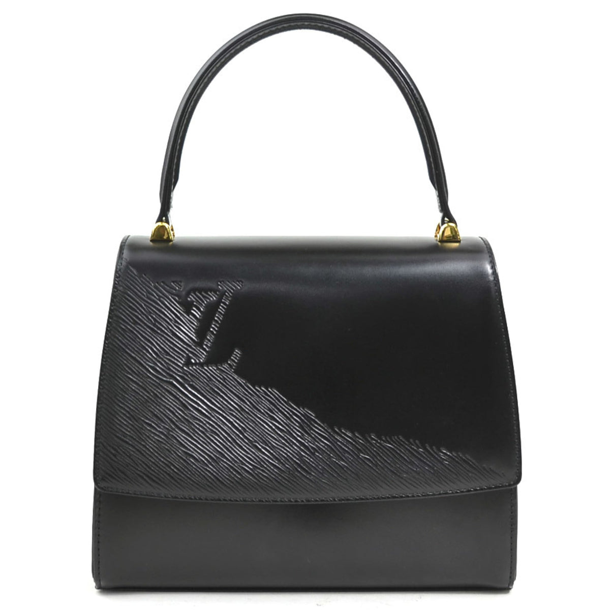 Louis Vuitton Black Leather Handbag (Pre-Owned)