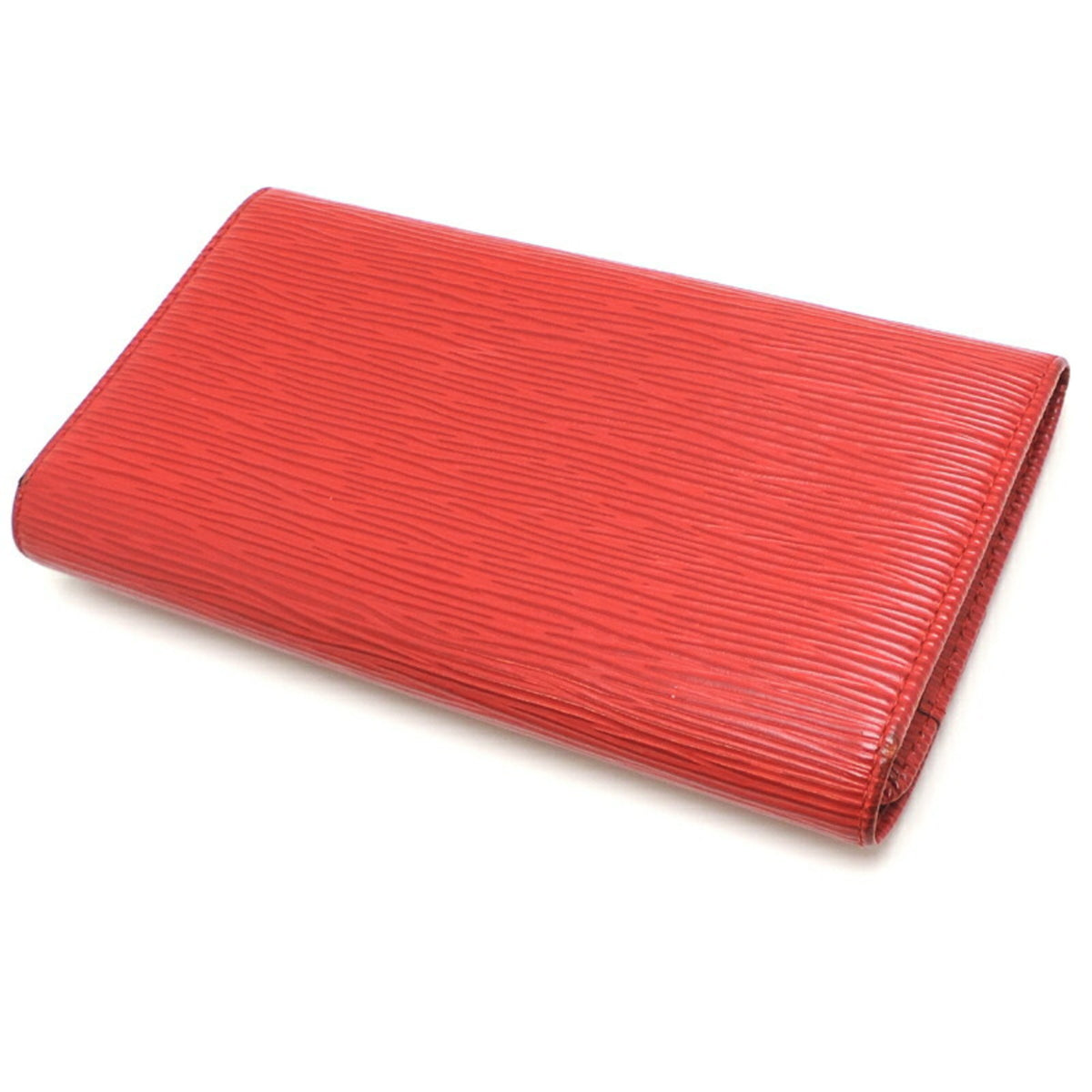 Louis Vuitton Epi Castilian Red Red Color Epi Leather Long Wallet (Bi-Fold) (Pre-Owned)