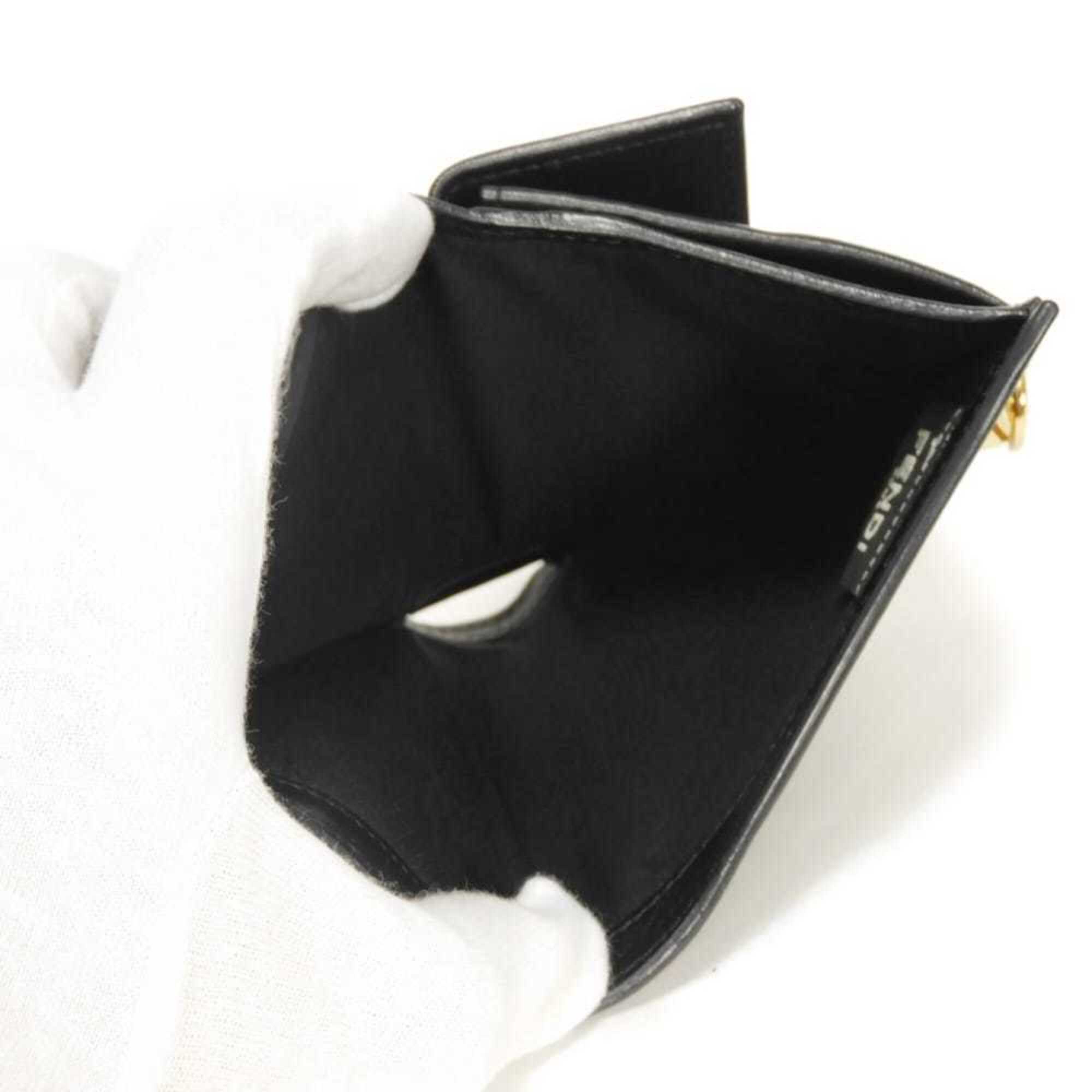 Fendi Black Leather Wallet (Bi-Fold) (Pre-Owned)