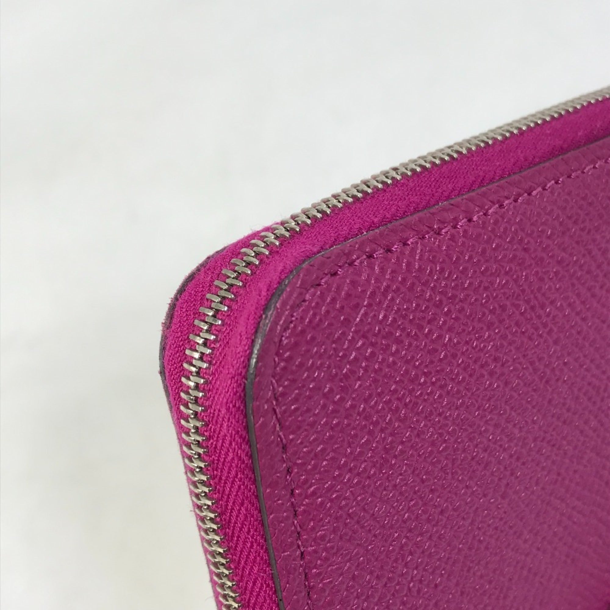 Hermes Silk'in Purple Tosca Epsom Leather Long Wallet (Bi-Fold) (Pre-Owned)