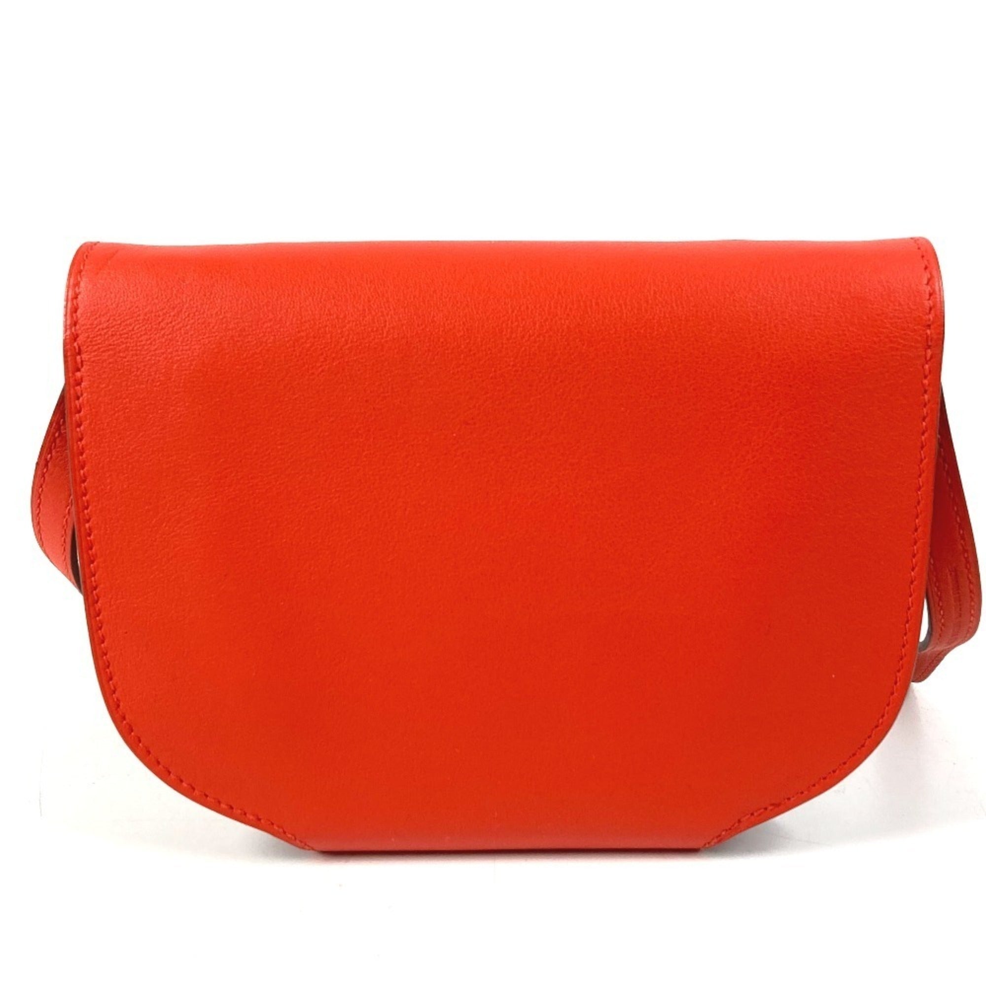 Hermes Red Color Swift Leather Pochette Shoulder Bag (Pre-Owned)