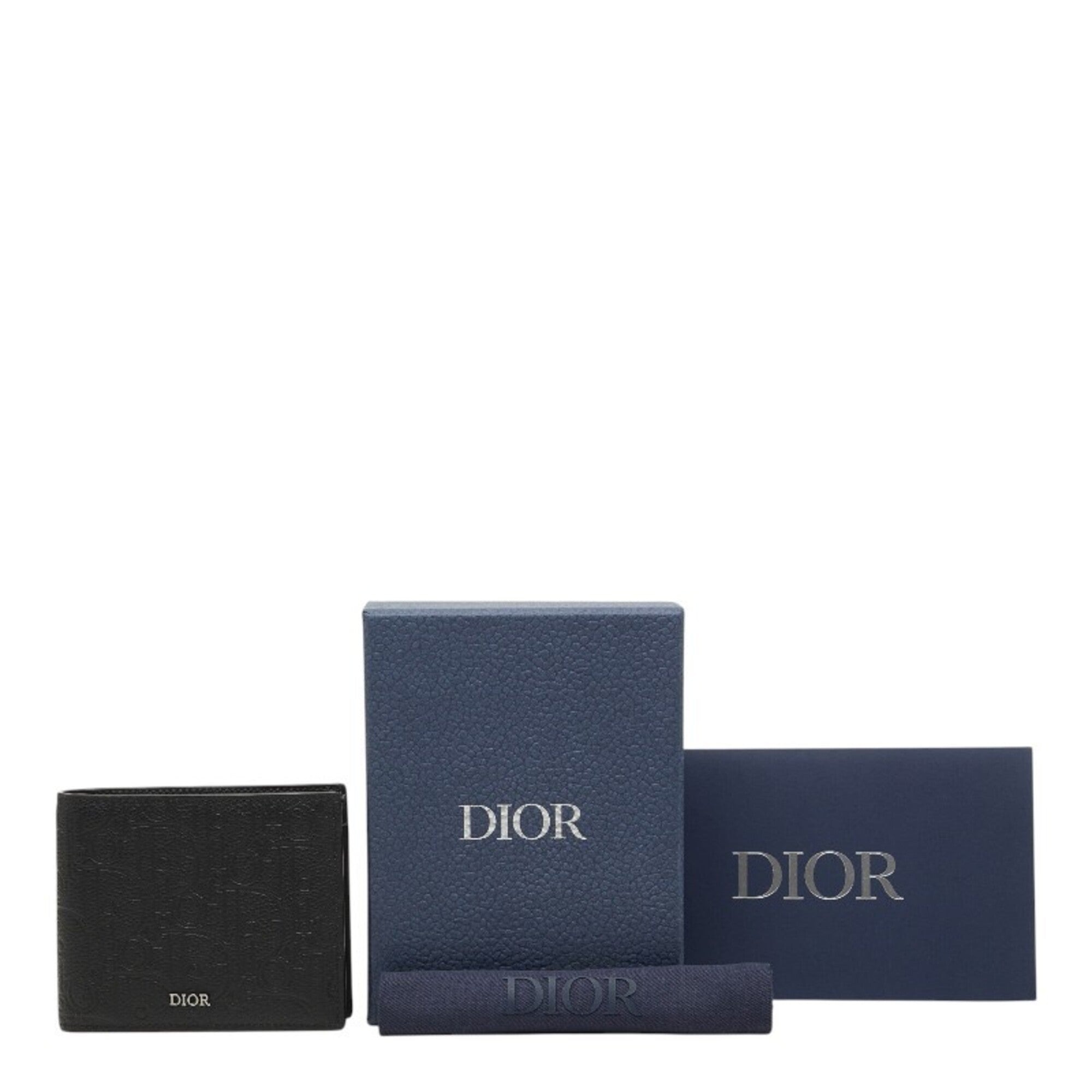 Christian Dior Black Leather Wallet (Bi-Fold) (Pre-Owned)