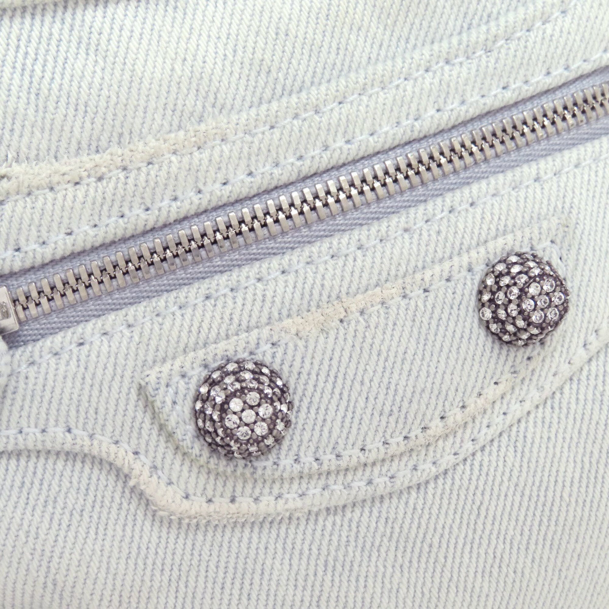 Balenciaga Light Blue Denim Handbag Pouch (Pre-Owned)
