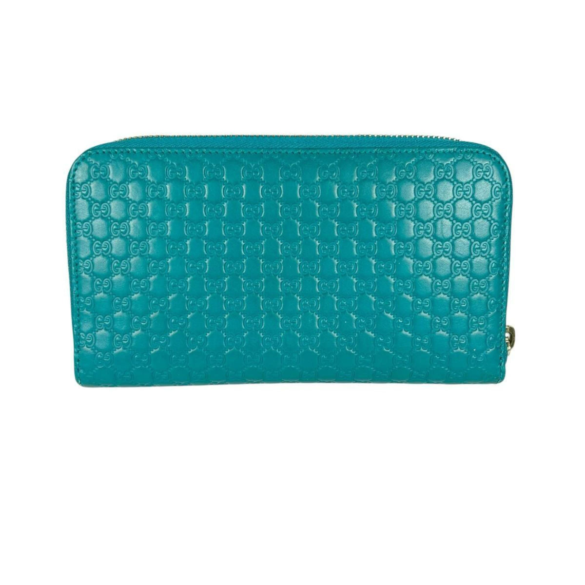 Gucci Microguccissima Blue Leather Long Wallet (Bi-Fold) (Pre-Owned)