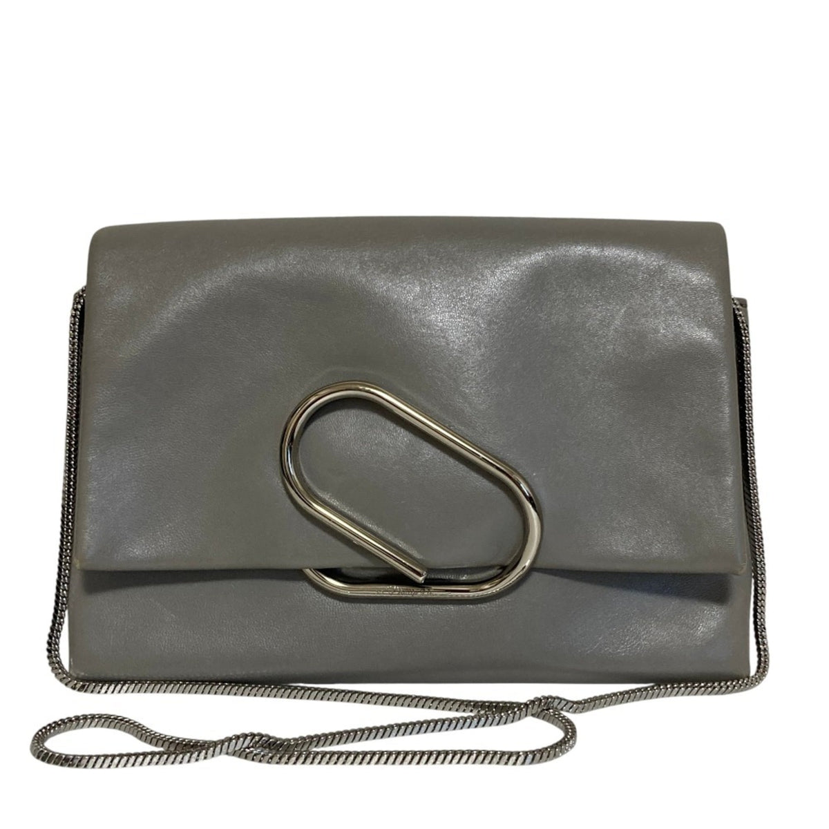 3.1 Phillip Lim Gray Leather Shoulder Bag (Pre-Owned)