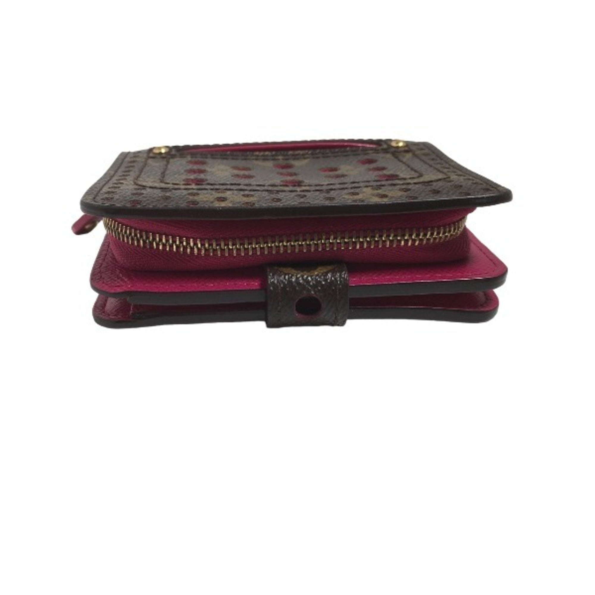Louis Vuitton Fuchsia Monogram Perforated Wallet (Bi-Fold) (Pre-Owned)