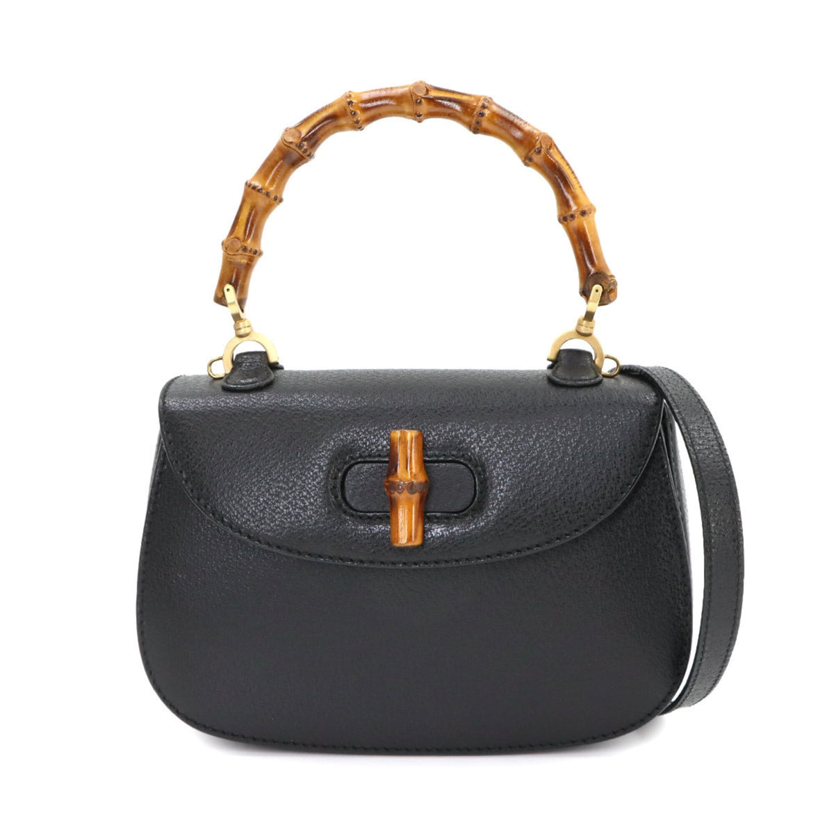 Gucci Black Leather Handbag (Pre-Owned)