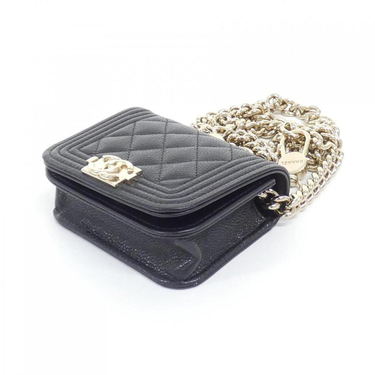 Chanel Black Grained Calfskin Fanny Pack (Pre-Owned)