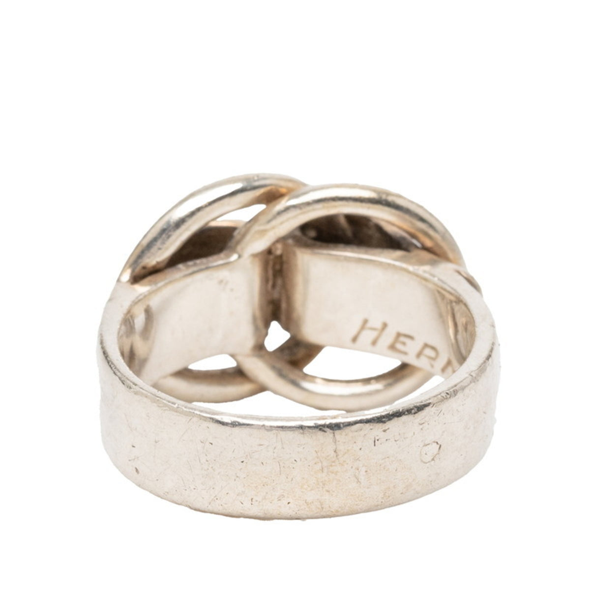 Hermes Silver 925 Band Ring (Pre-Owned)