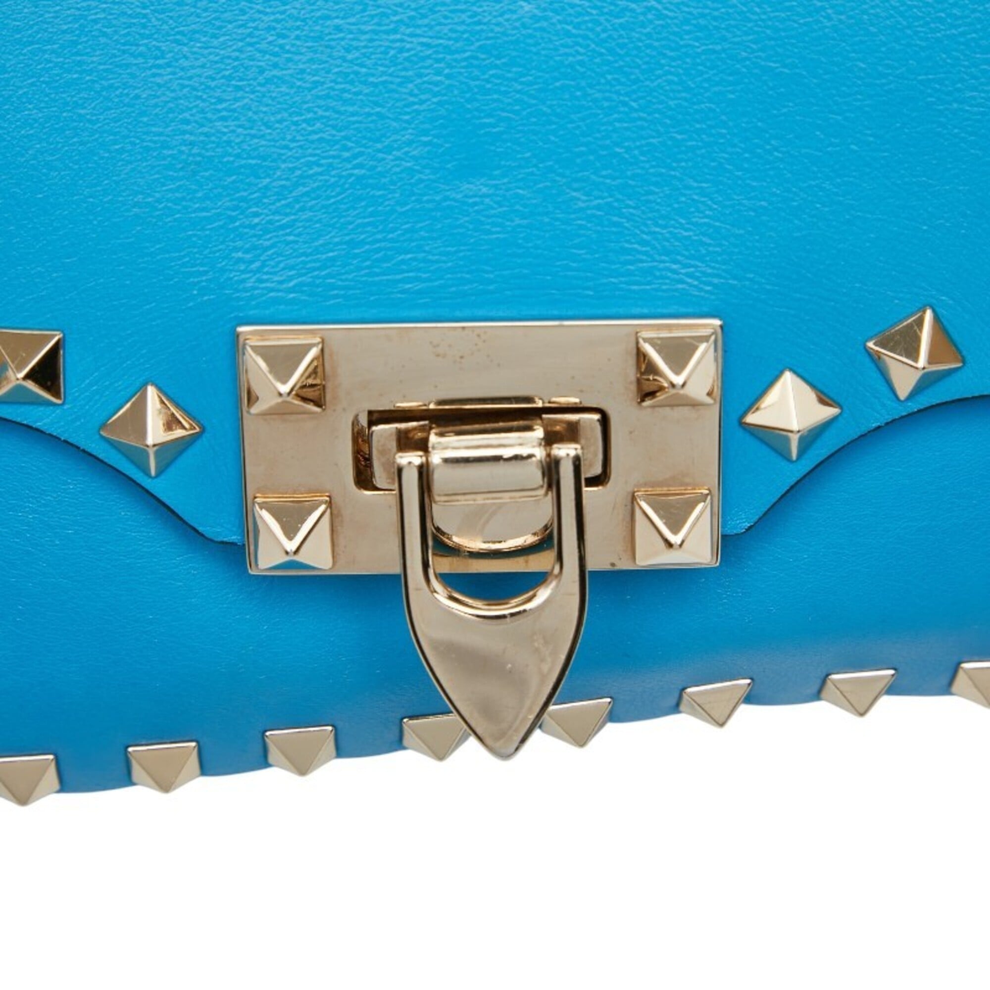 Valentino Blue Leather Shoulder Bag (Pre-Owned)