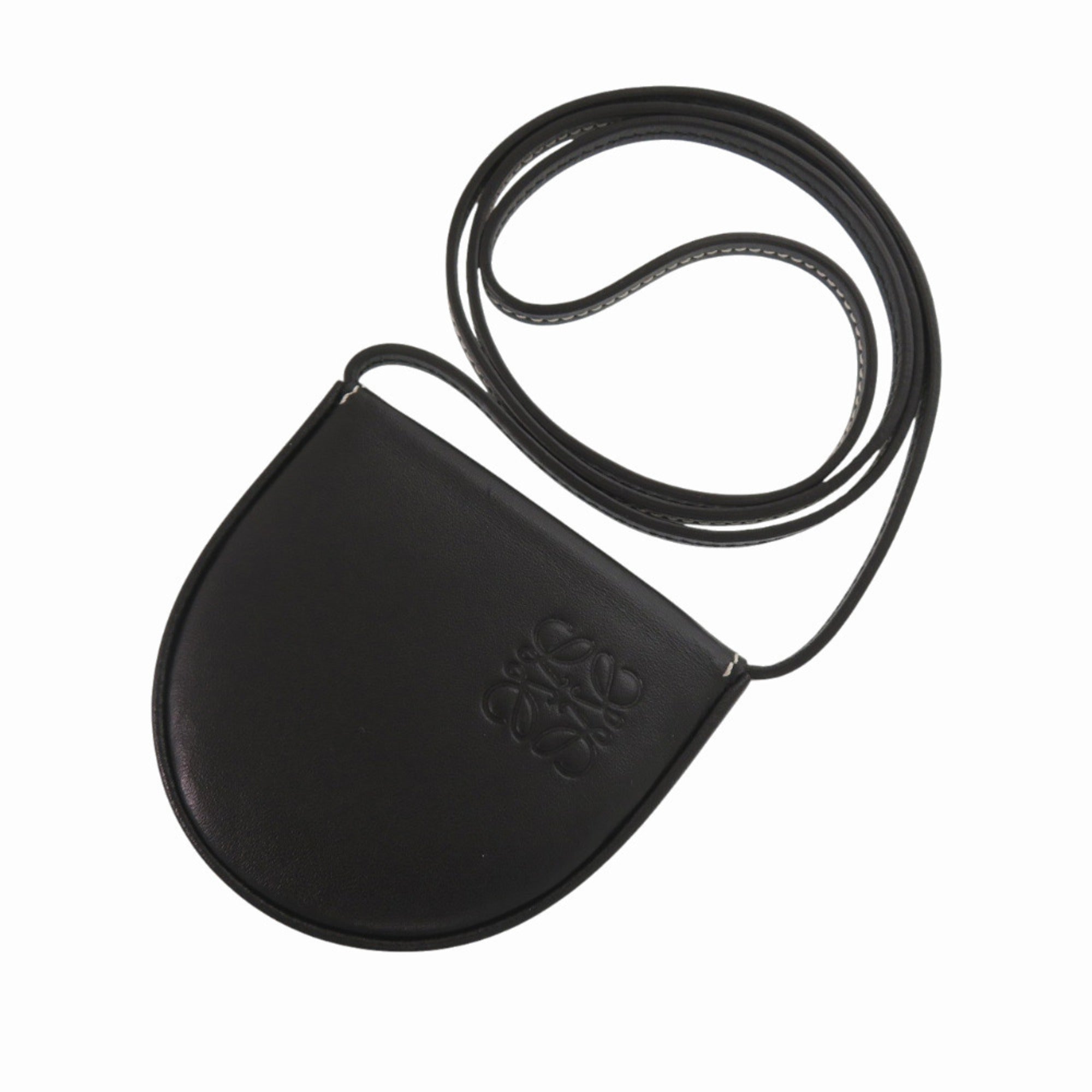 Loewe Black Leather Coin Purse/Coin Case (Pre-Owned)