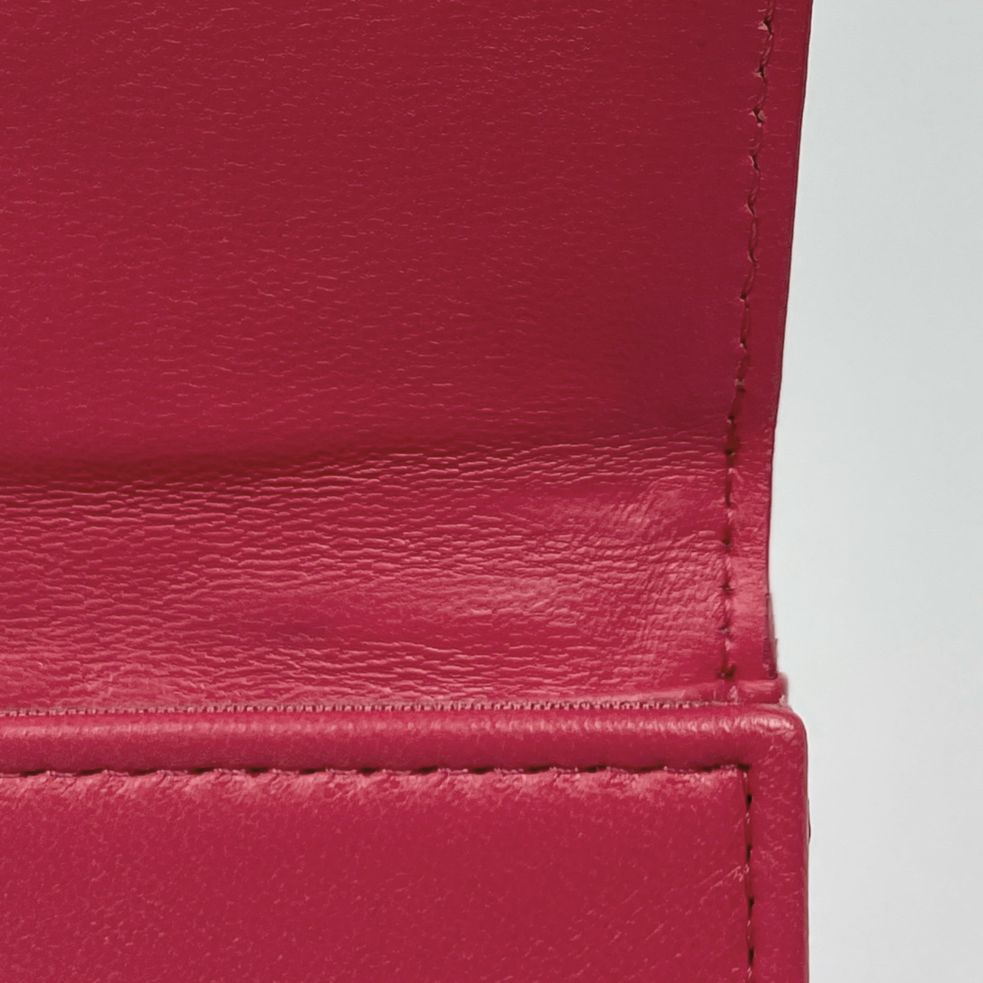 Chanel Pink Leather Wallet (Tri-Fold) (Pre-Owned)
