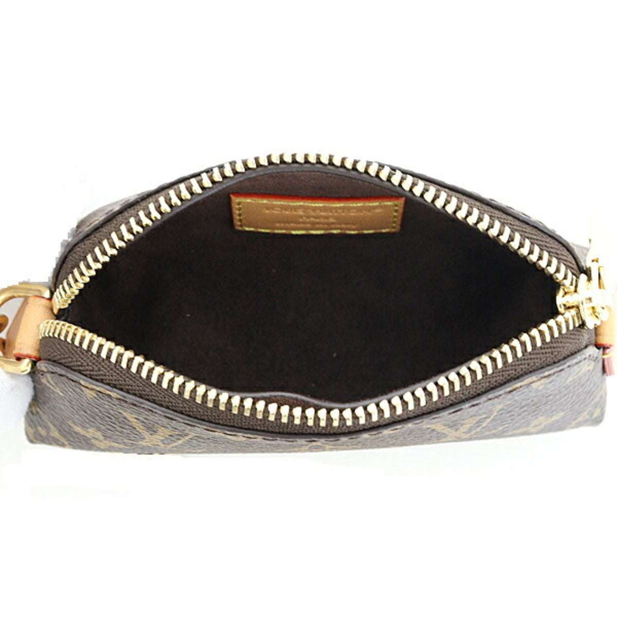 Louis Vuitton Monogram Brown Monogram Canvas Leather Pochette Pouch (Pre-Owned)